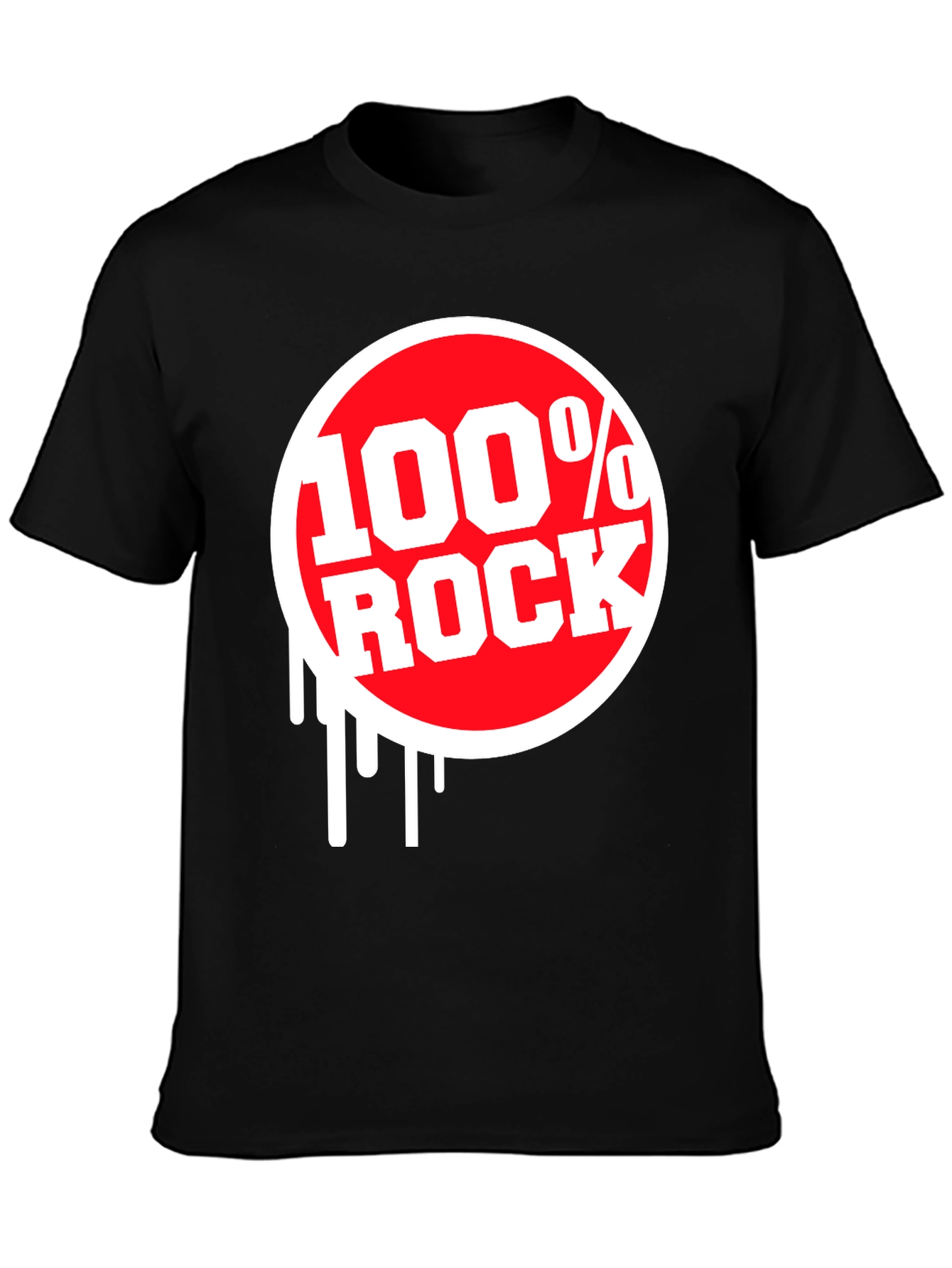 100% Rock Graphic Tee - Black