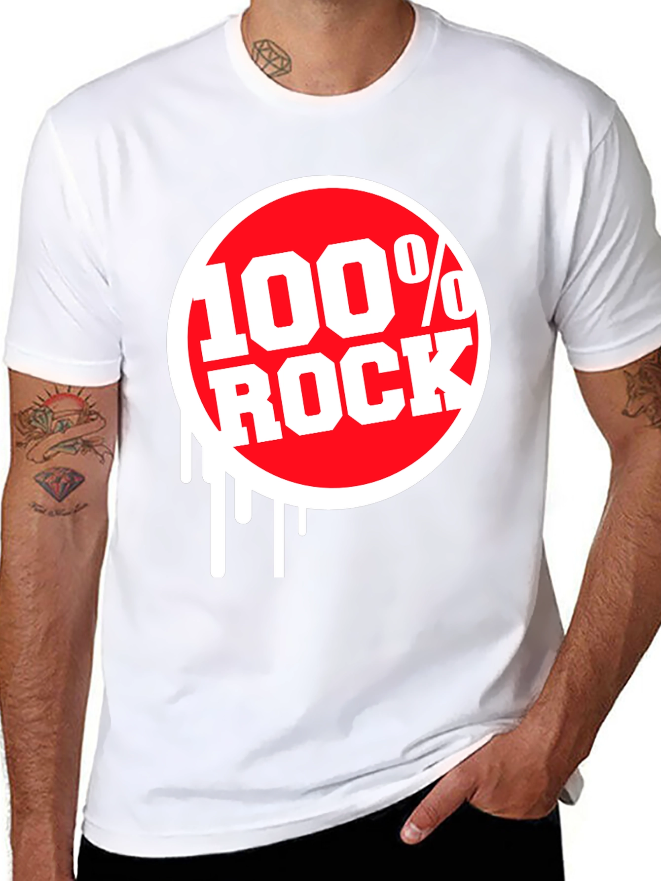 100% Rock Graphic Tee - Black