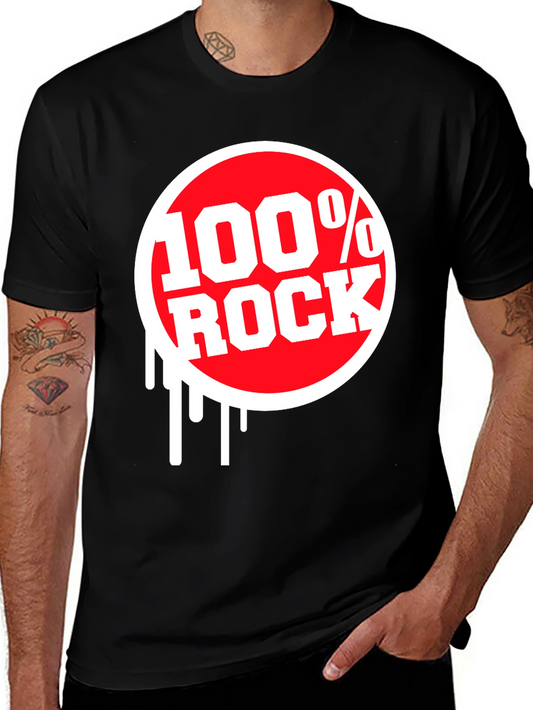 100% Rock Graphic Tee - Black