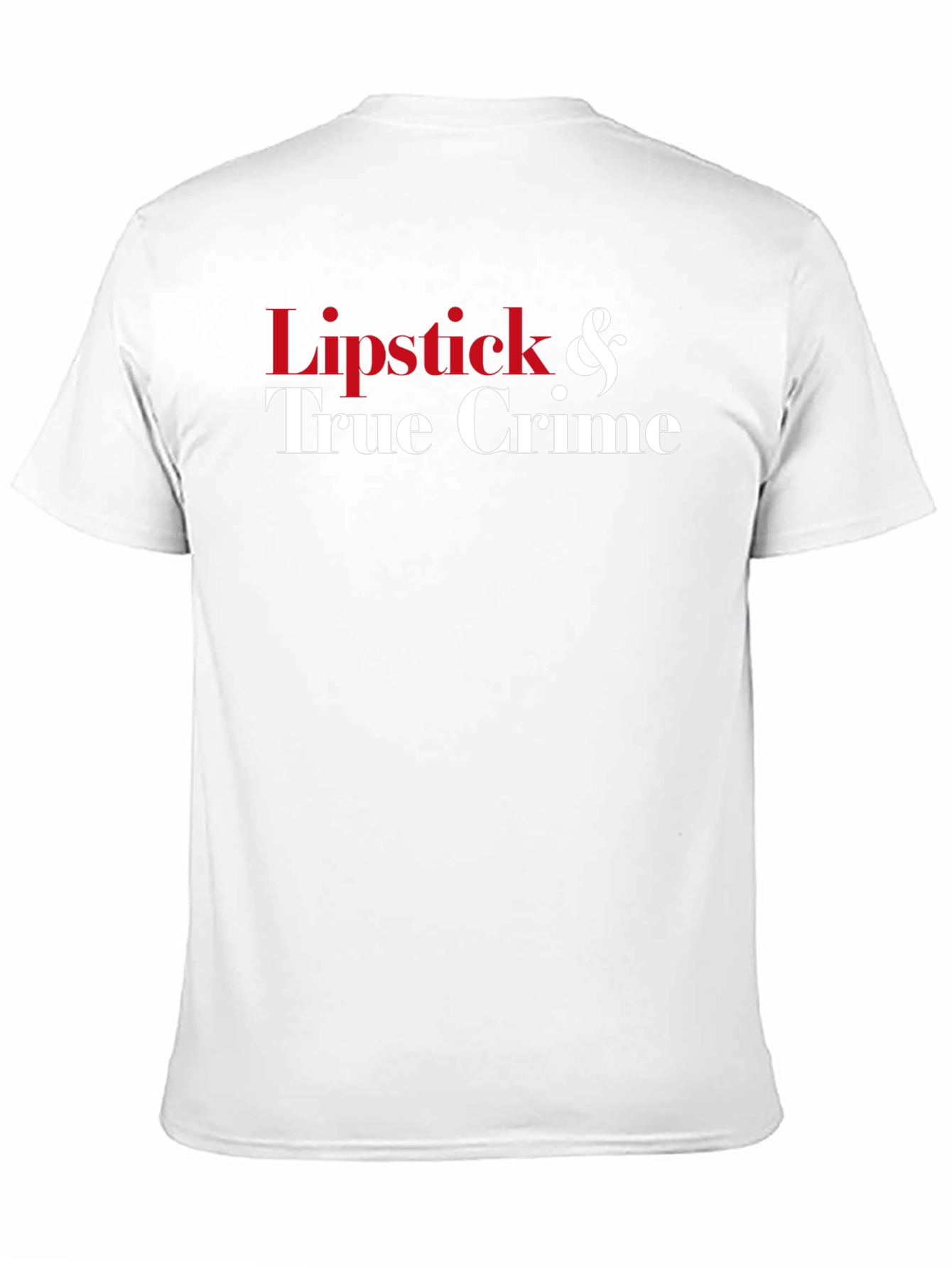 Lipstick & True Crime Graphic Tee - Black