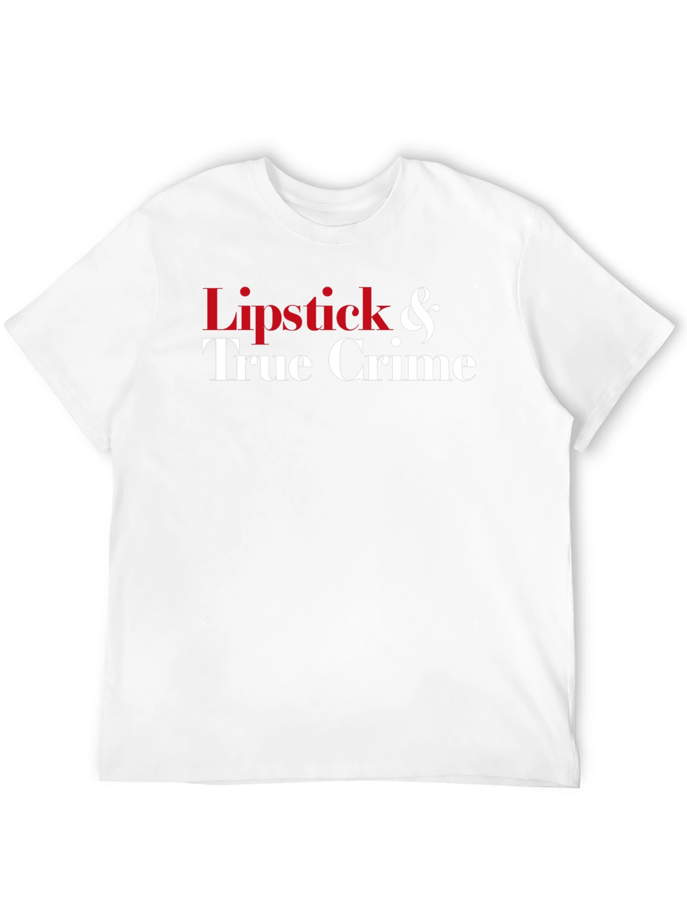 Lipstick & True Crime Graphic Tee - Black
