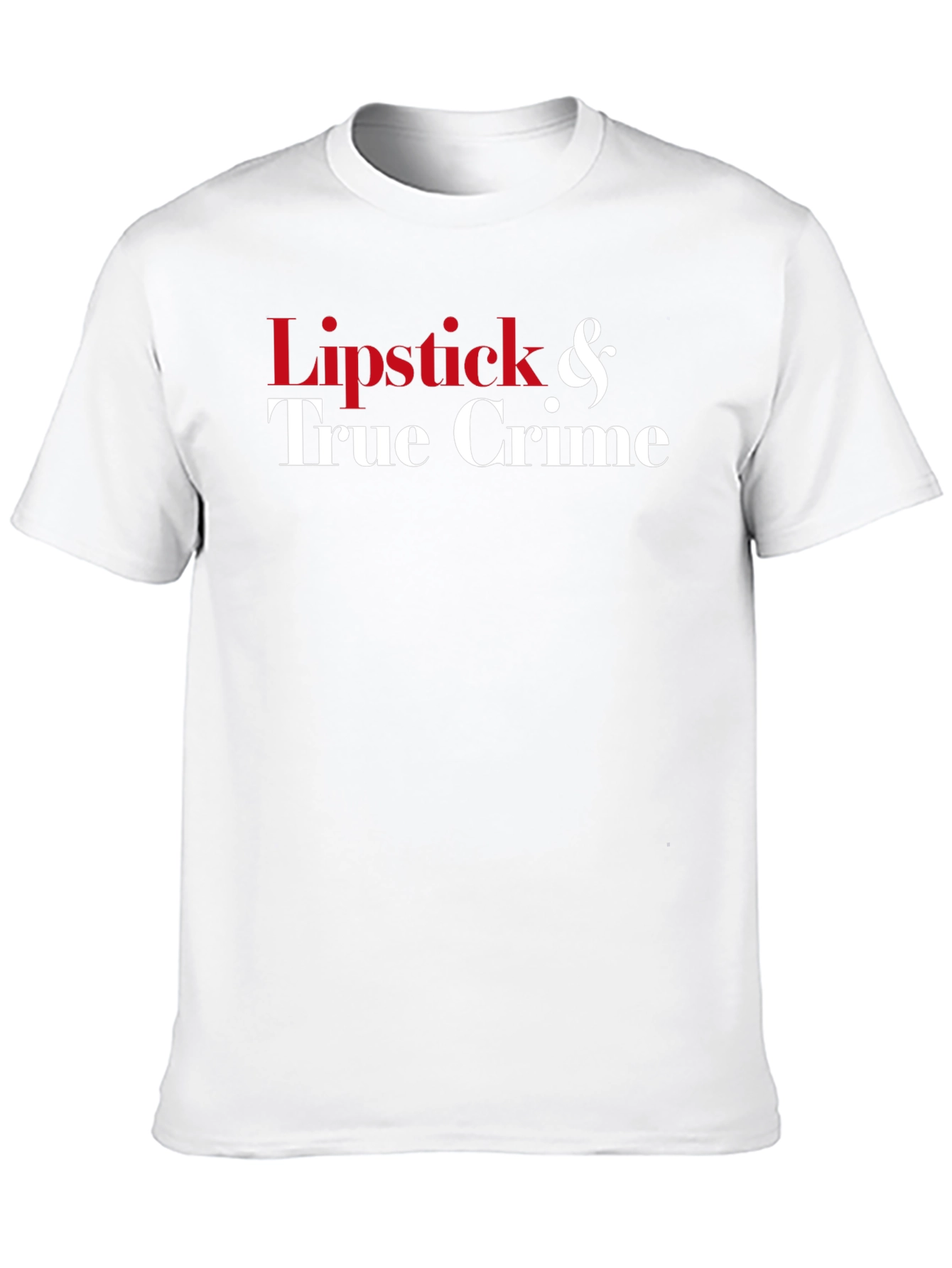 Lipstick & True Crime Graphic Tee - Black