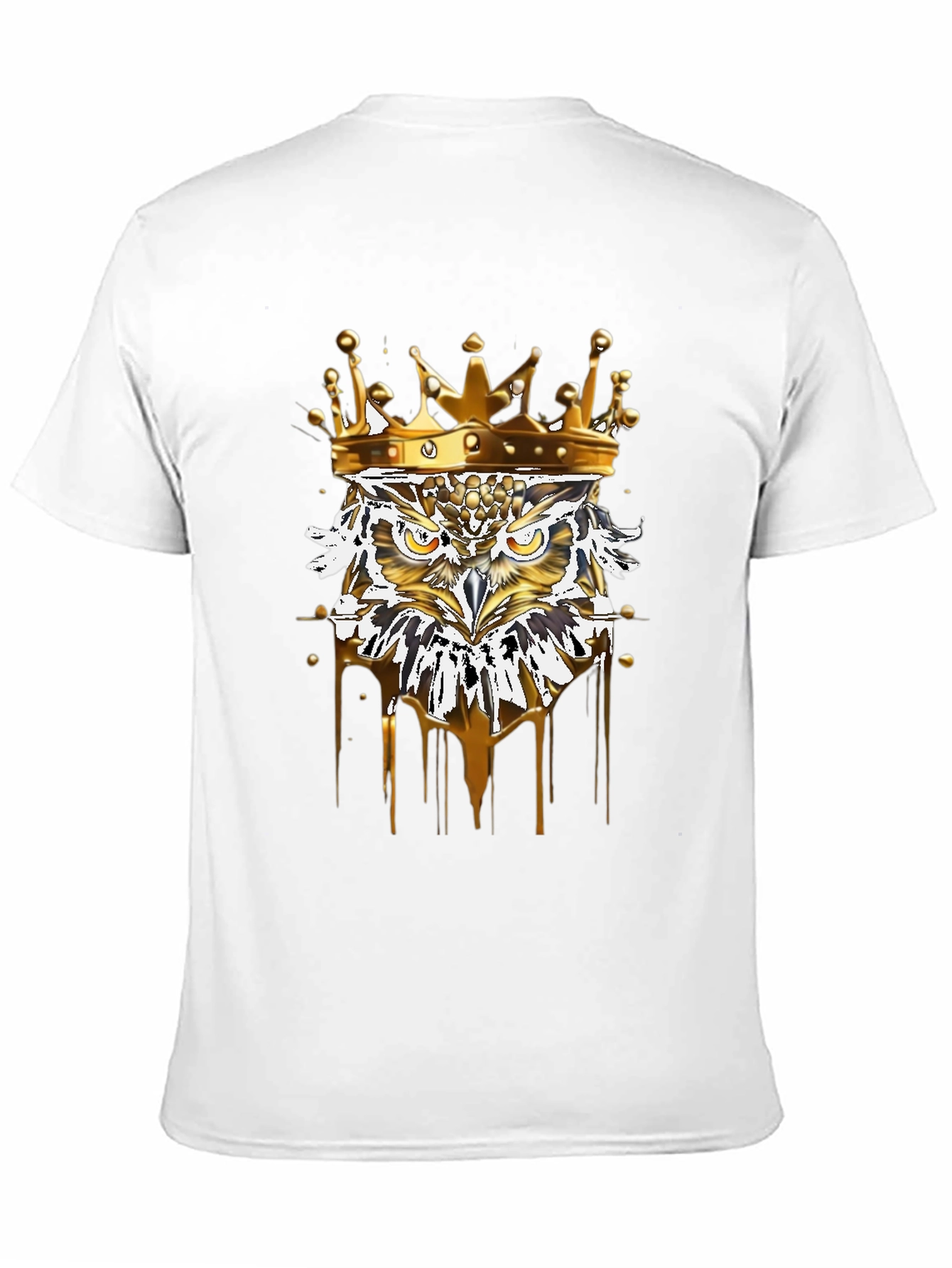 King Owl Graphic Tee - Premium Black T-Shirt
