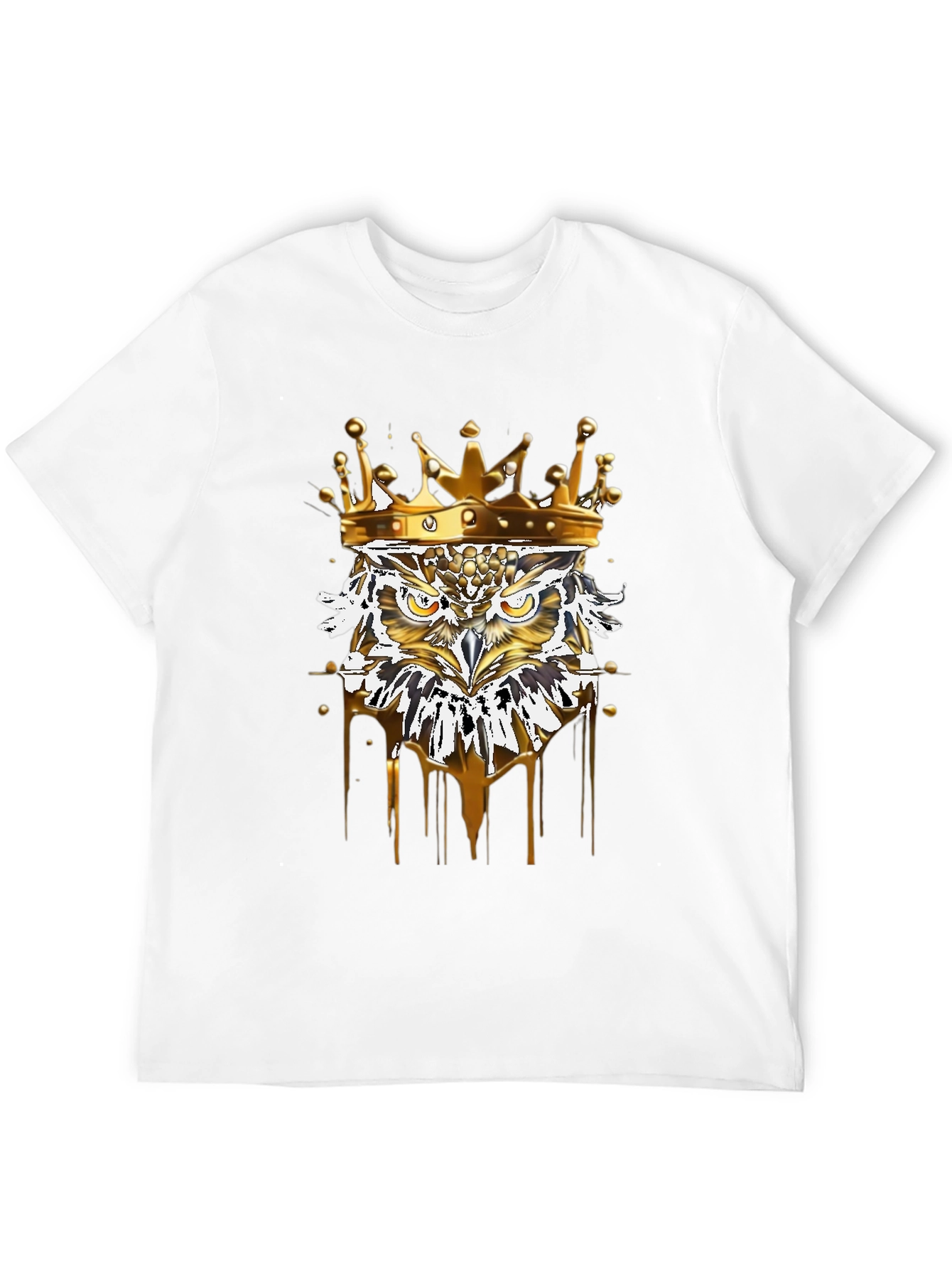 King Owl Graphic Tee - Premium Black T-Shirt