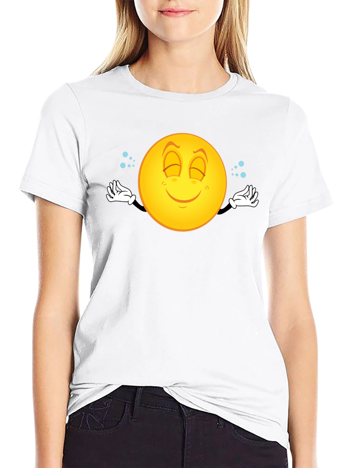 Zen Emoji Graphic Black T-Shirt