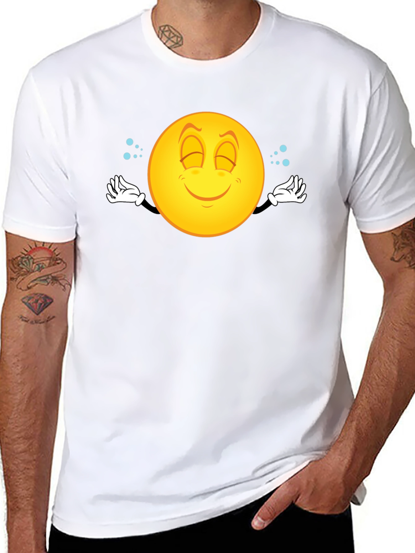 Zen Emoji Graphic Black T-Shirt
