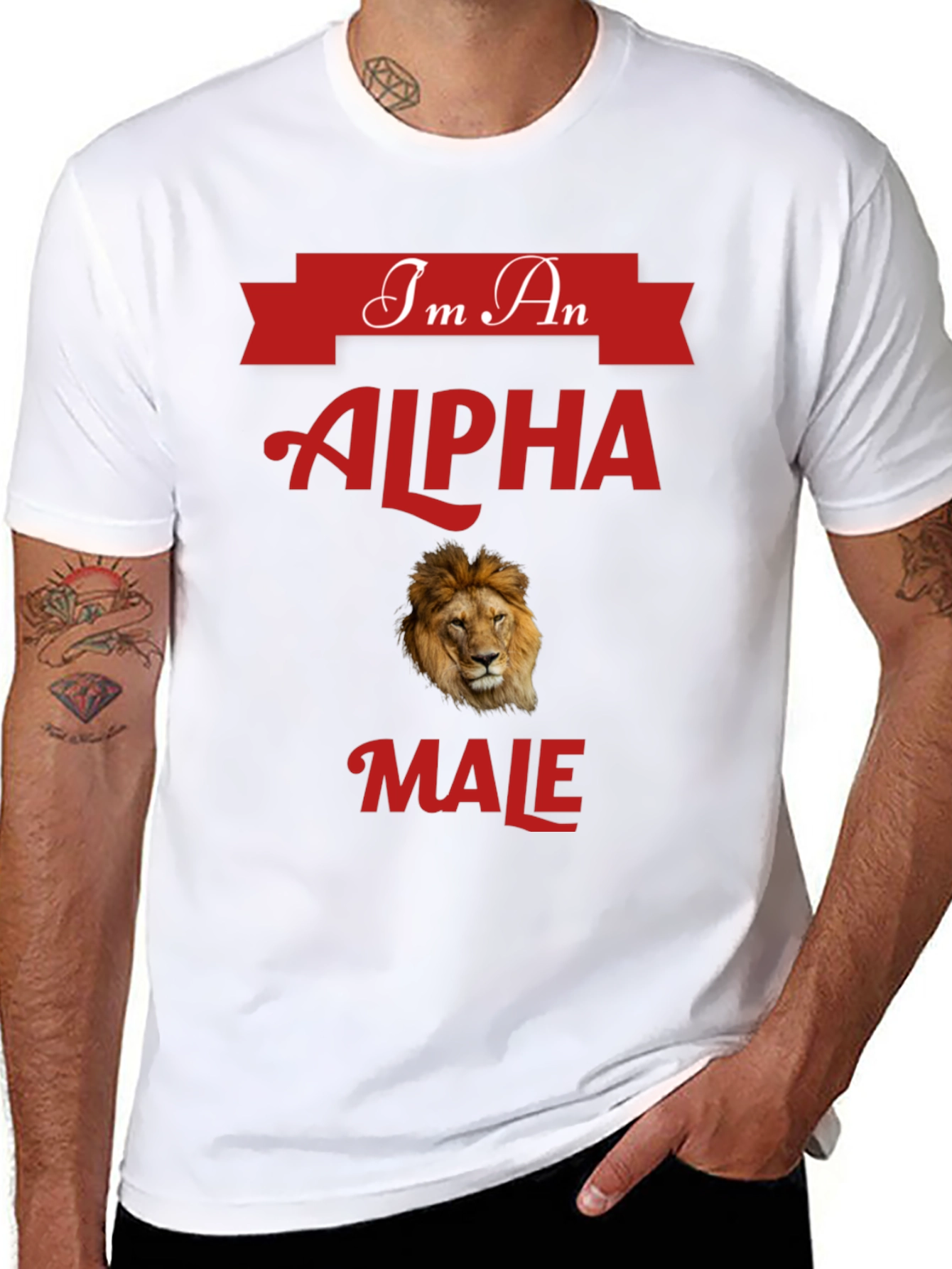 Alpha Male Lion Graphic T-Shirt - Bold Statement Tee