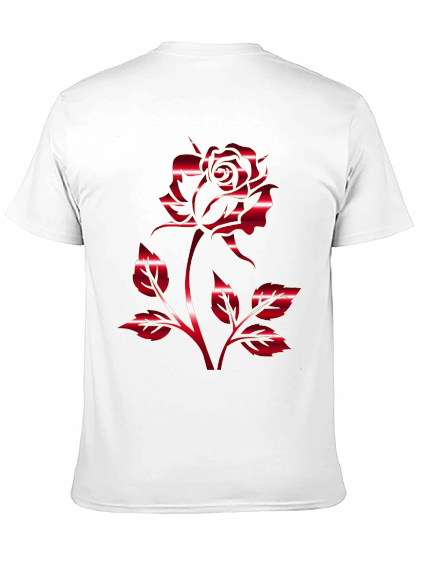 Red Rose Graphic T-Shirt - Black
