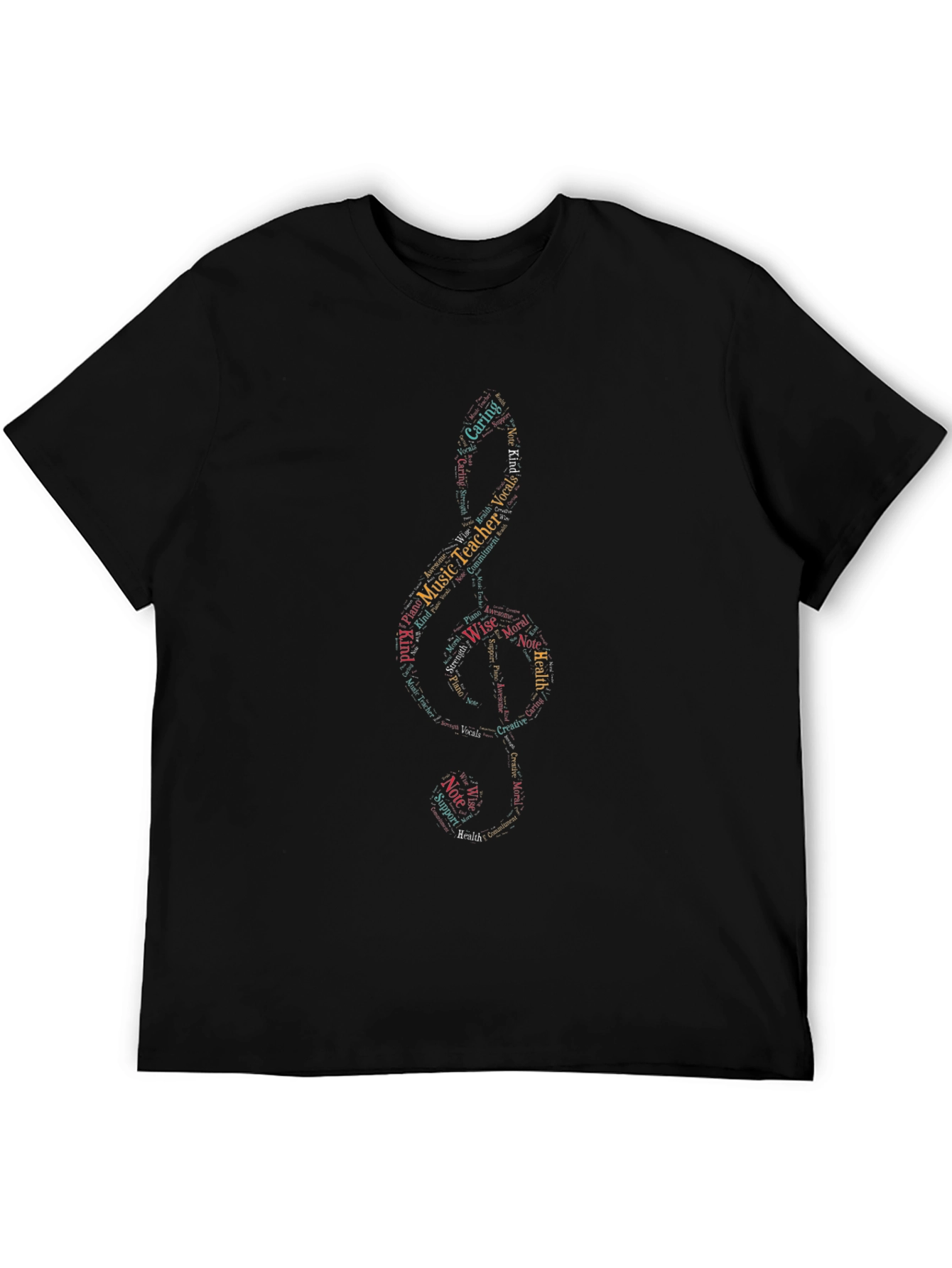 Music Teacher Treble Clef Word Art T-Shirt