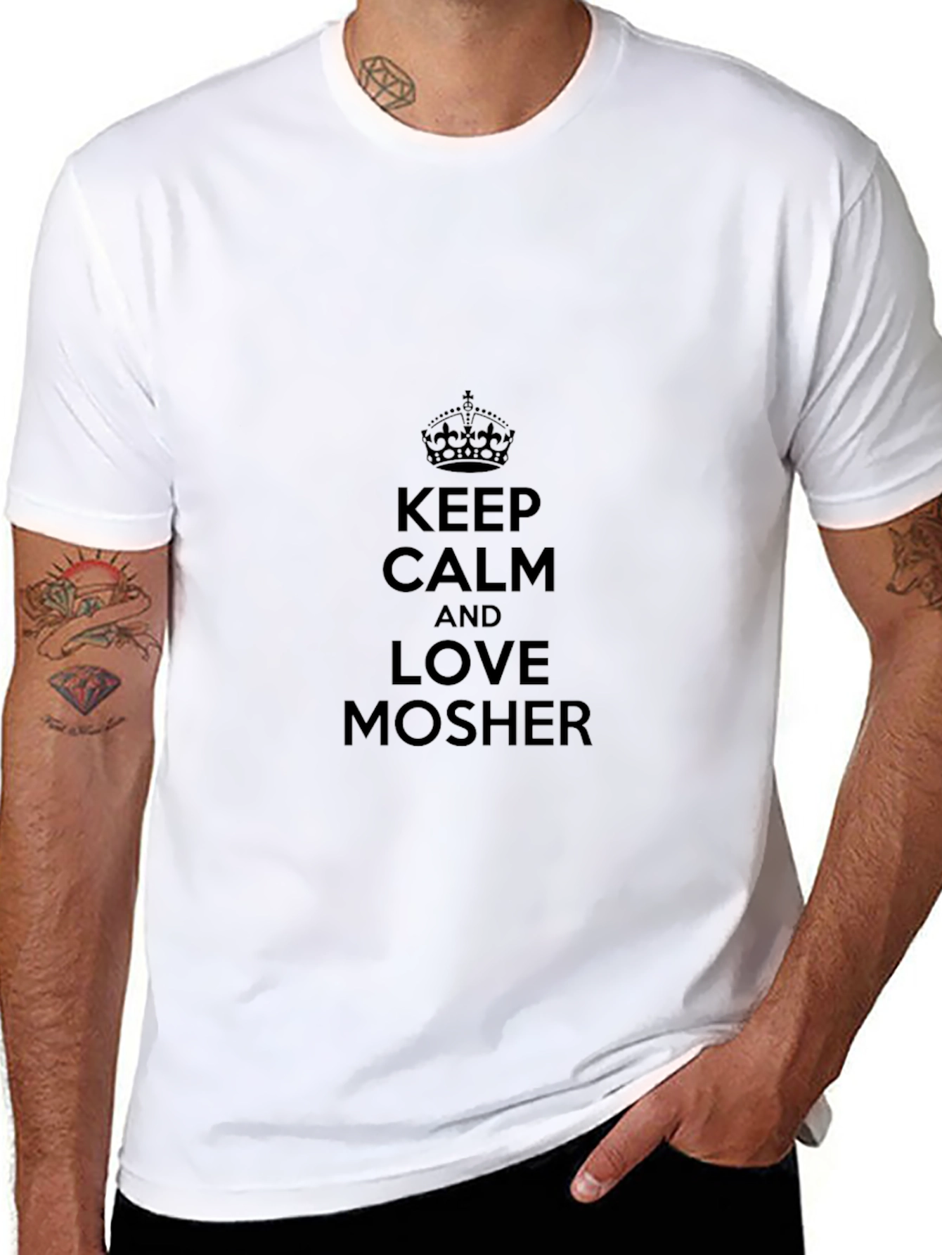 Keep Calm & Love Mosher Black T-Shirt