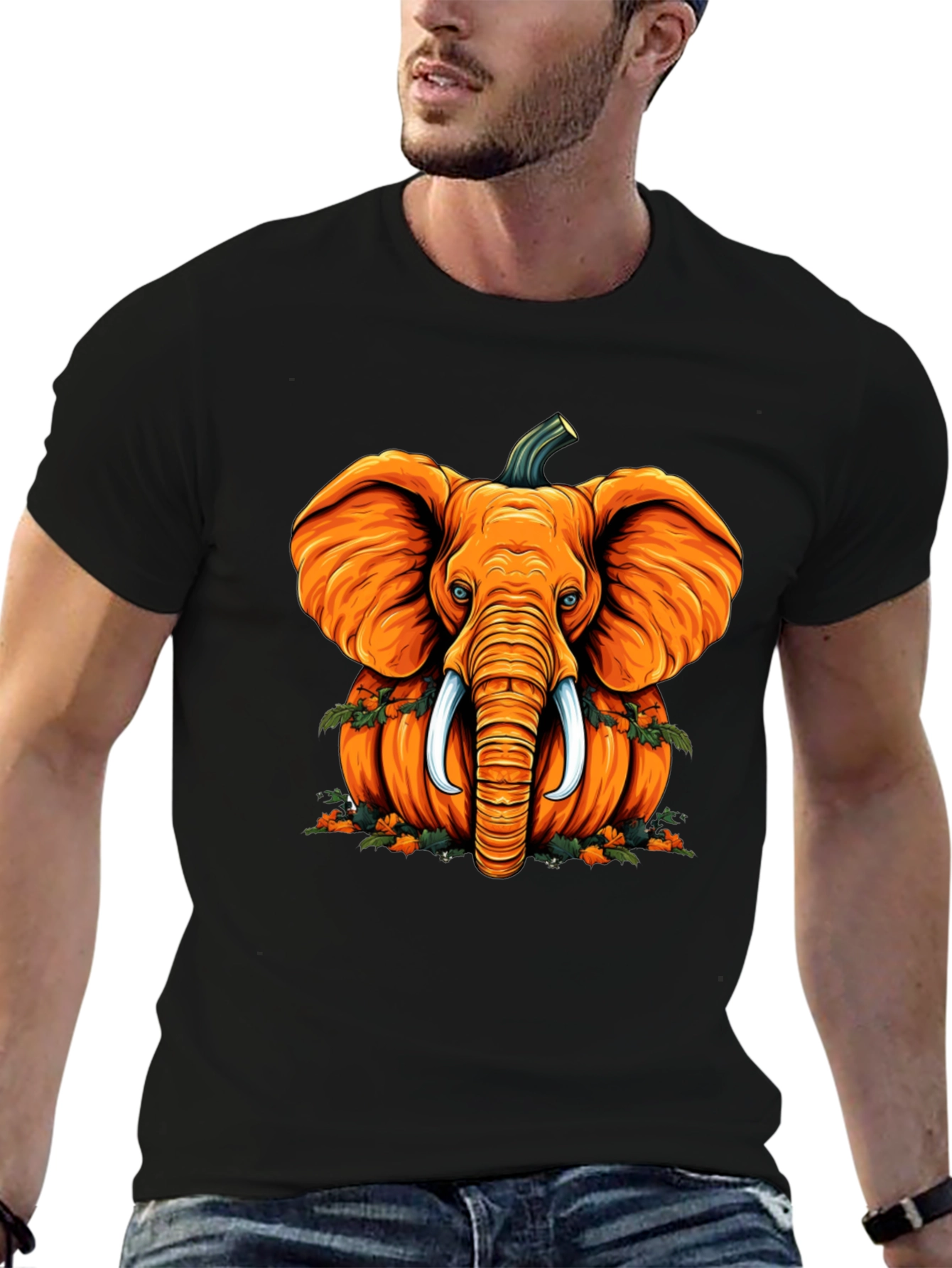 Pumpkin Elephant T-Shirt - Unique Halloween Style