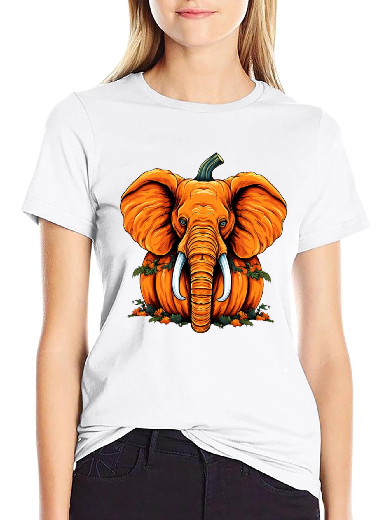 Pumpkin Elephant T-Shirt - Unique Halloween Style