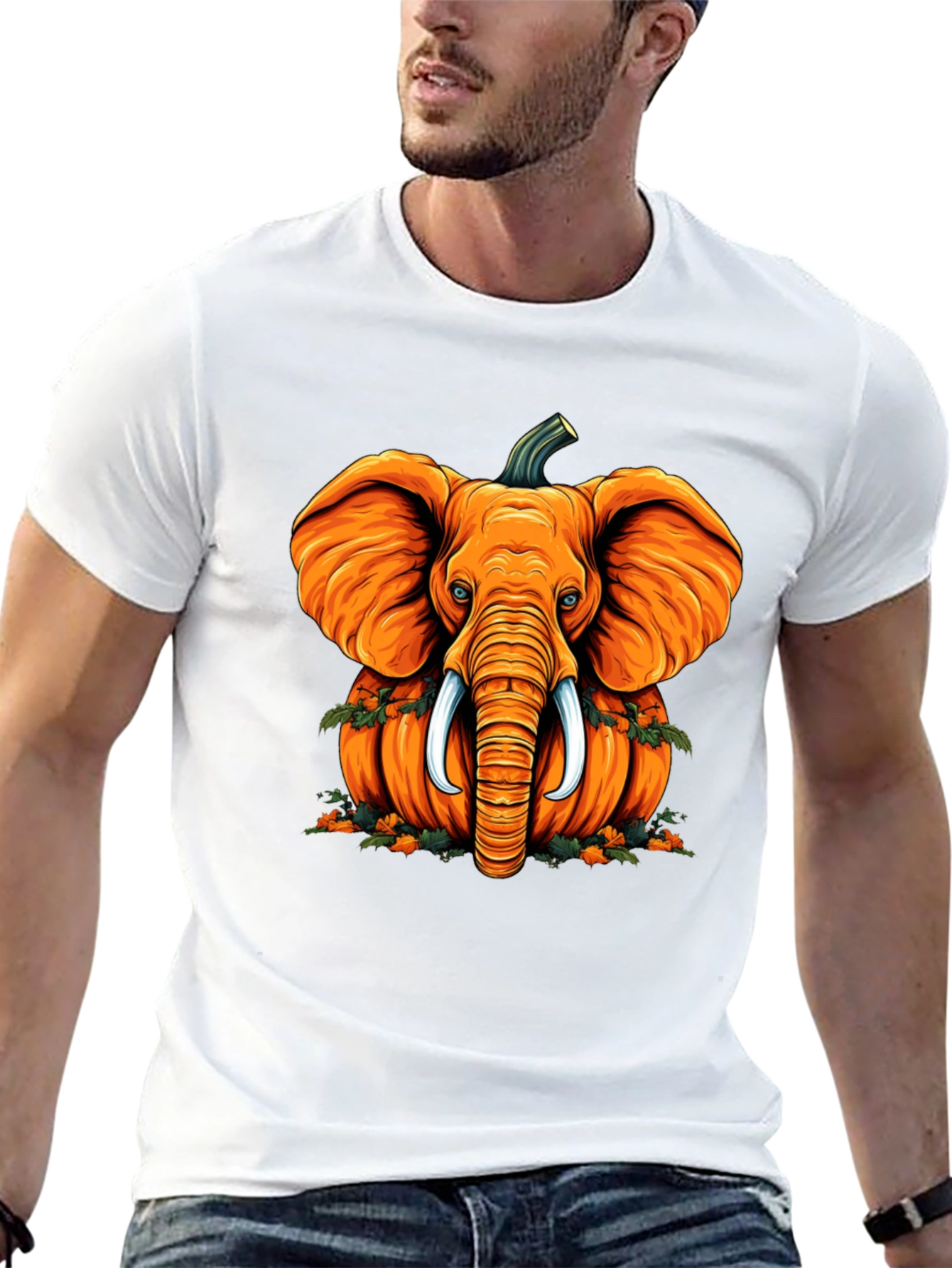 Pumpkin Elephant T-Shirt - Unique Halloween Style