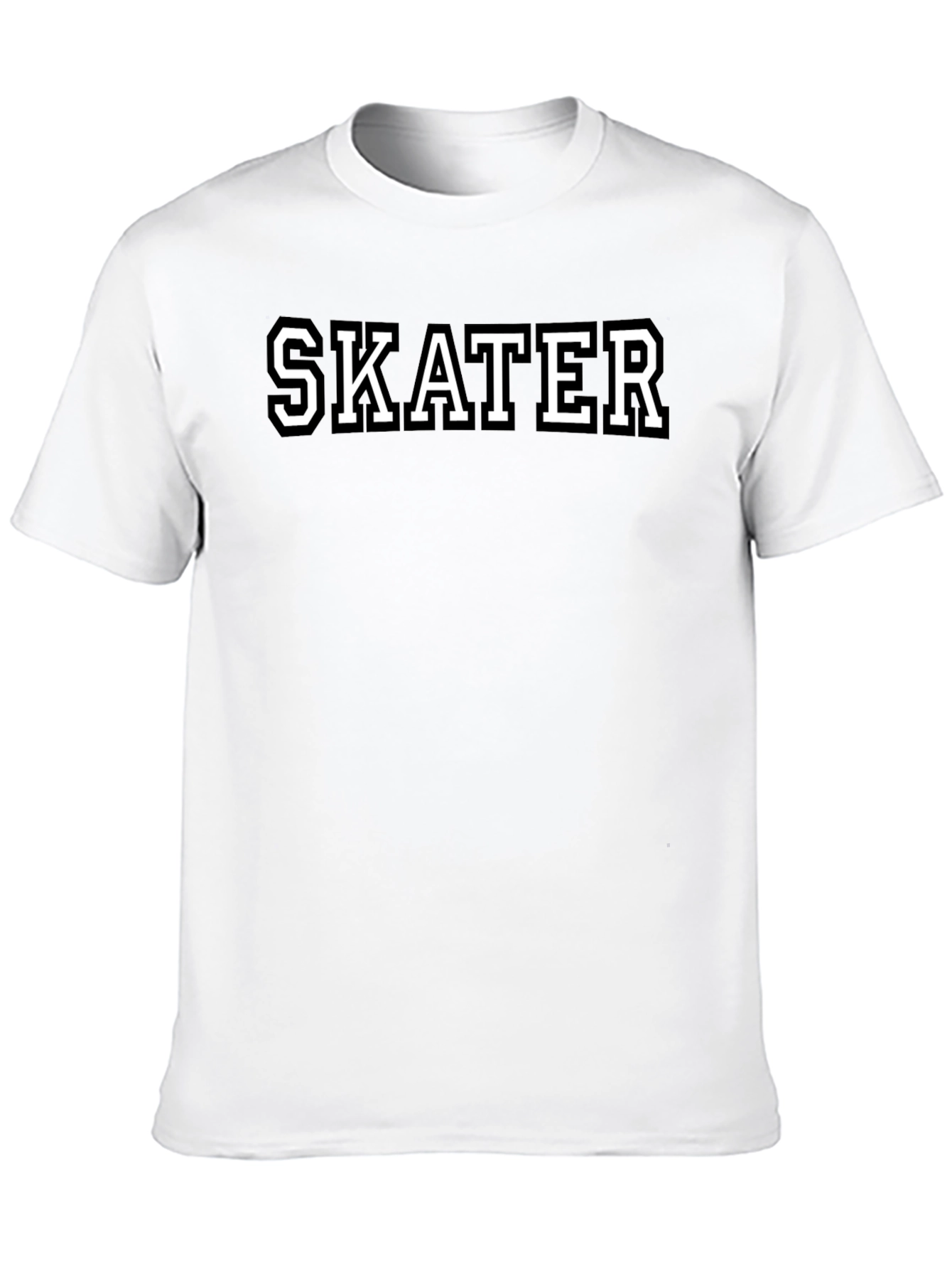 Skater Graphic Tee - Cool Black Casual T-Shirt
