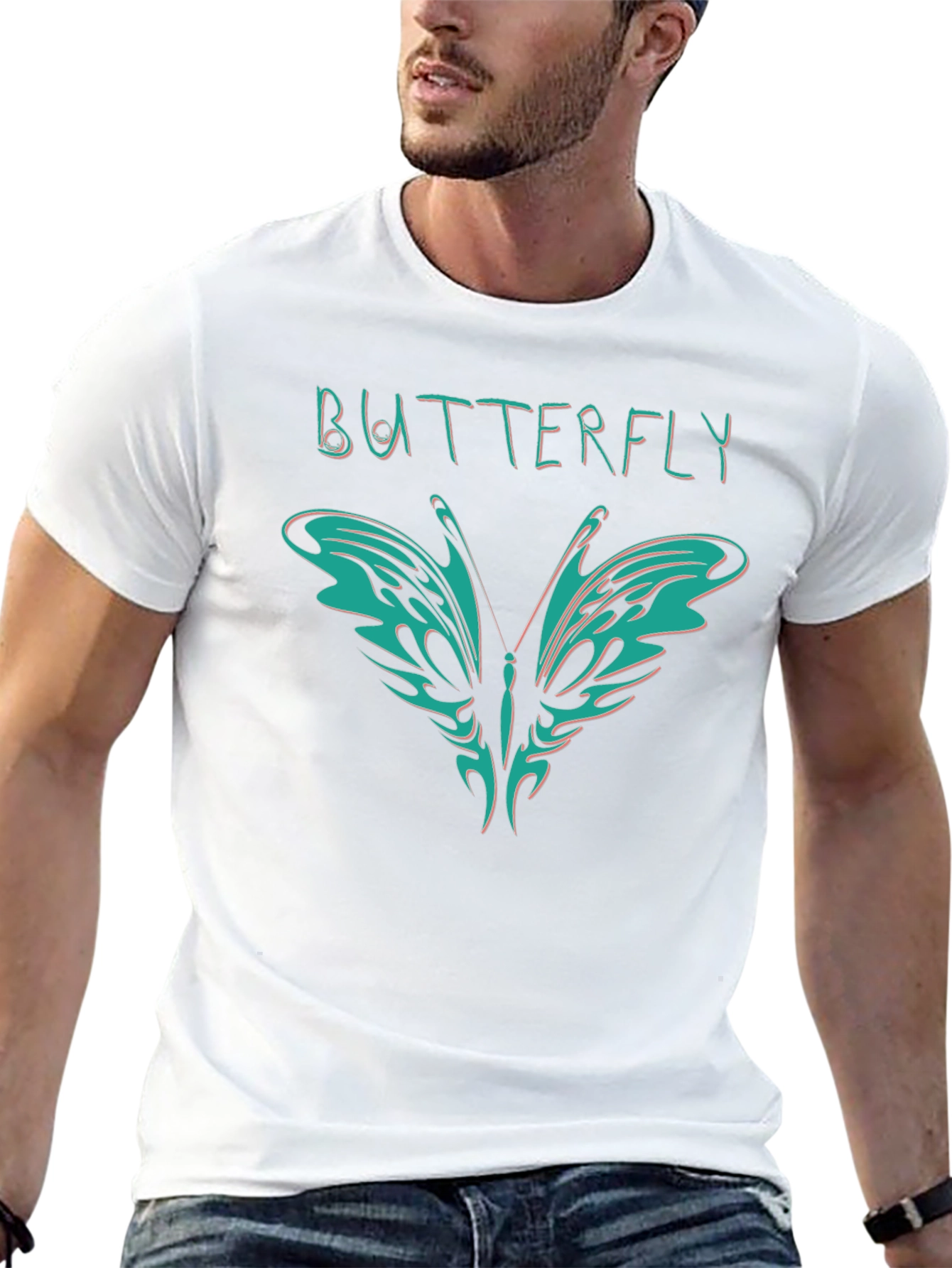 Butterfly Graphic Black T-Shirt