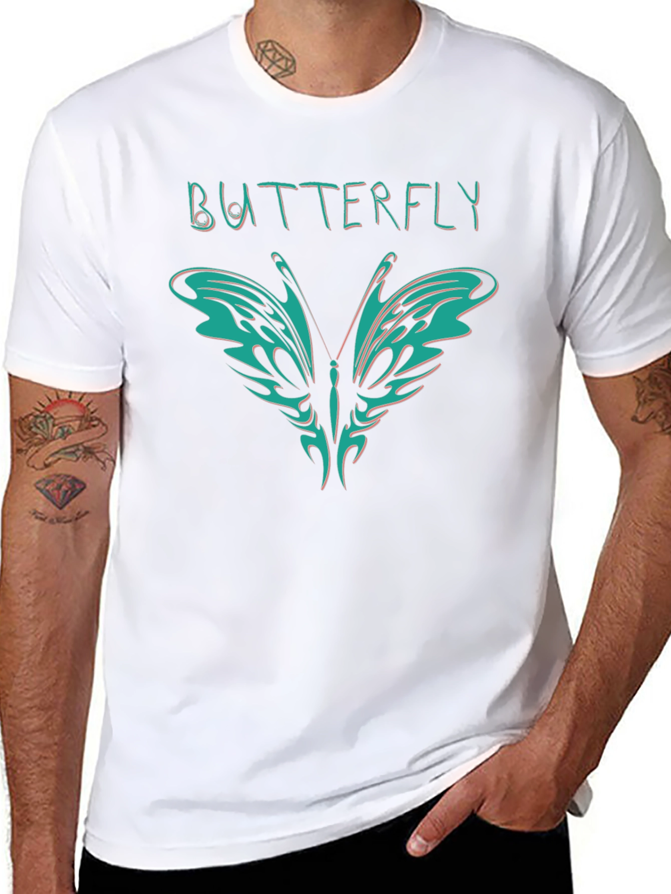Butterfly Graphic Black T-Shirt