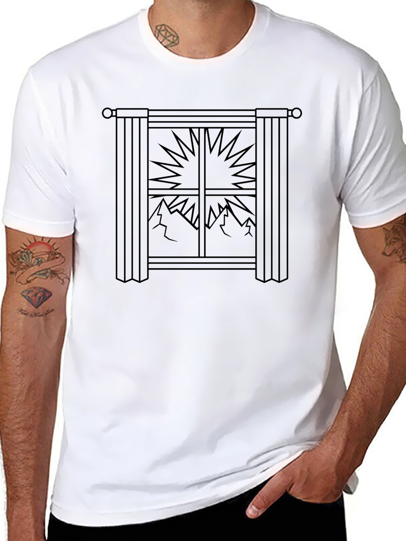 Window to the Mountains Graphic Tee - Black