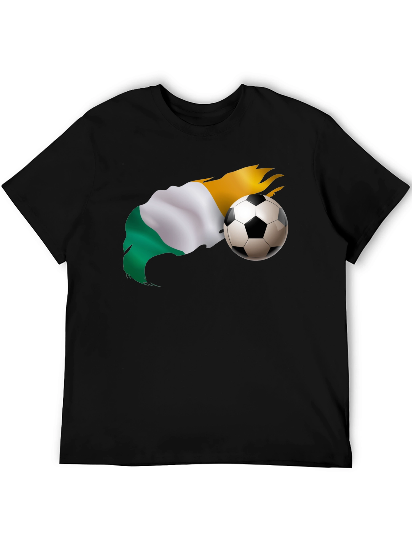 Soccer Flag Graphic Tee - Black T-Shirt