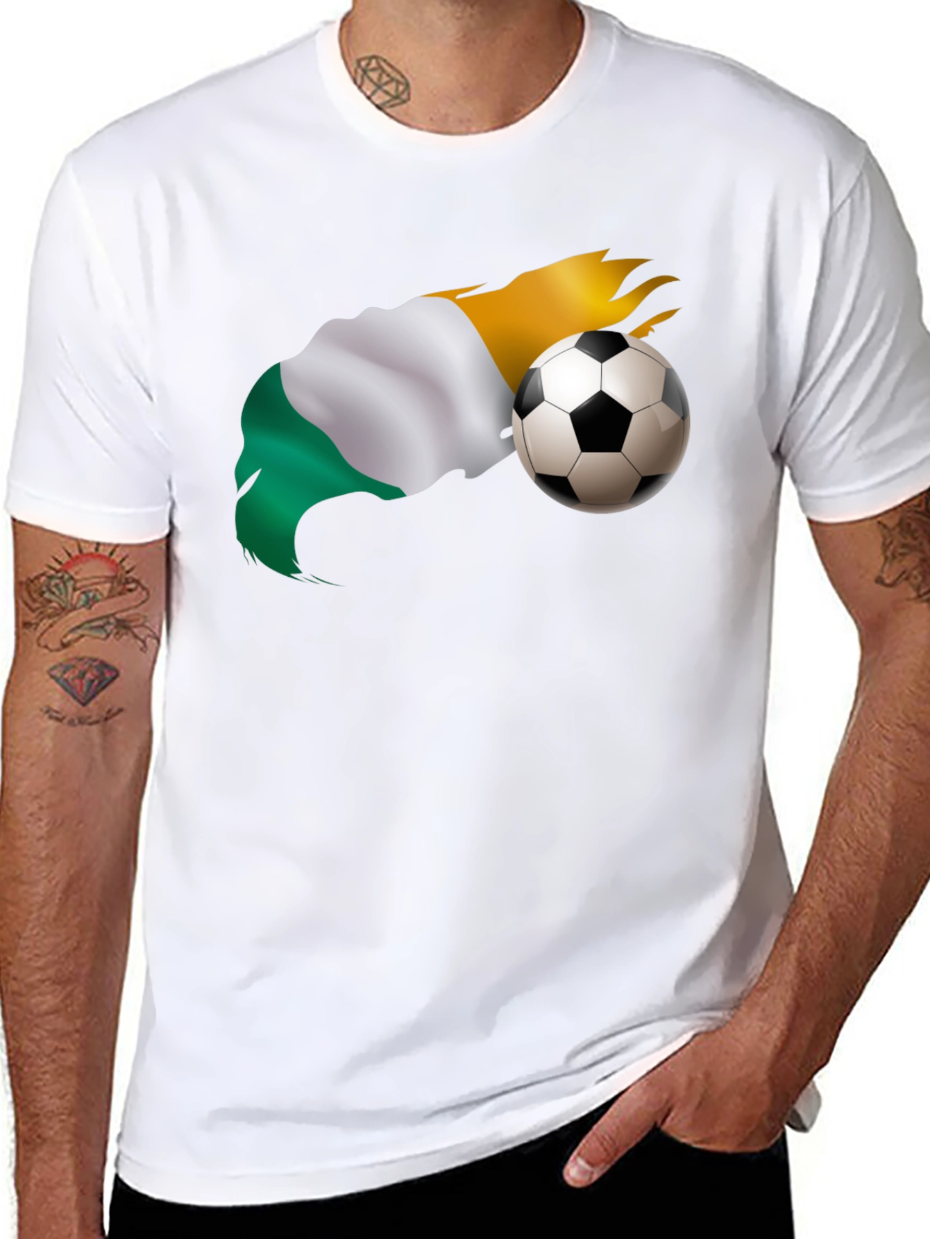 Soccer Flag Graphic Tee - Black T-Shirt