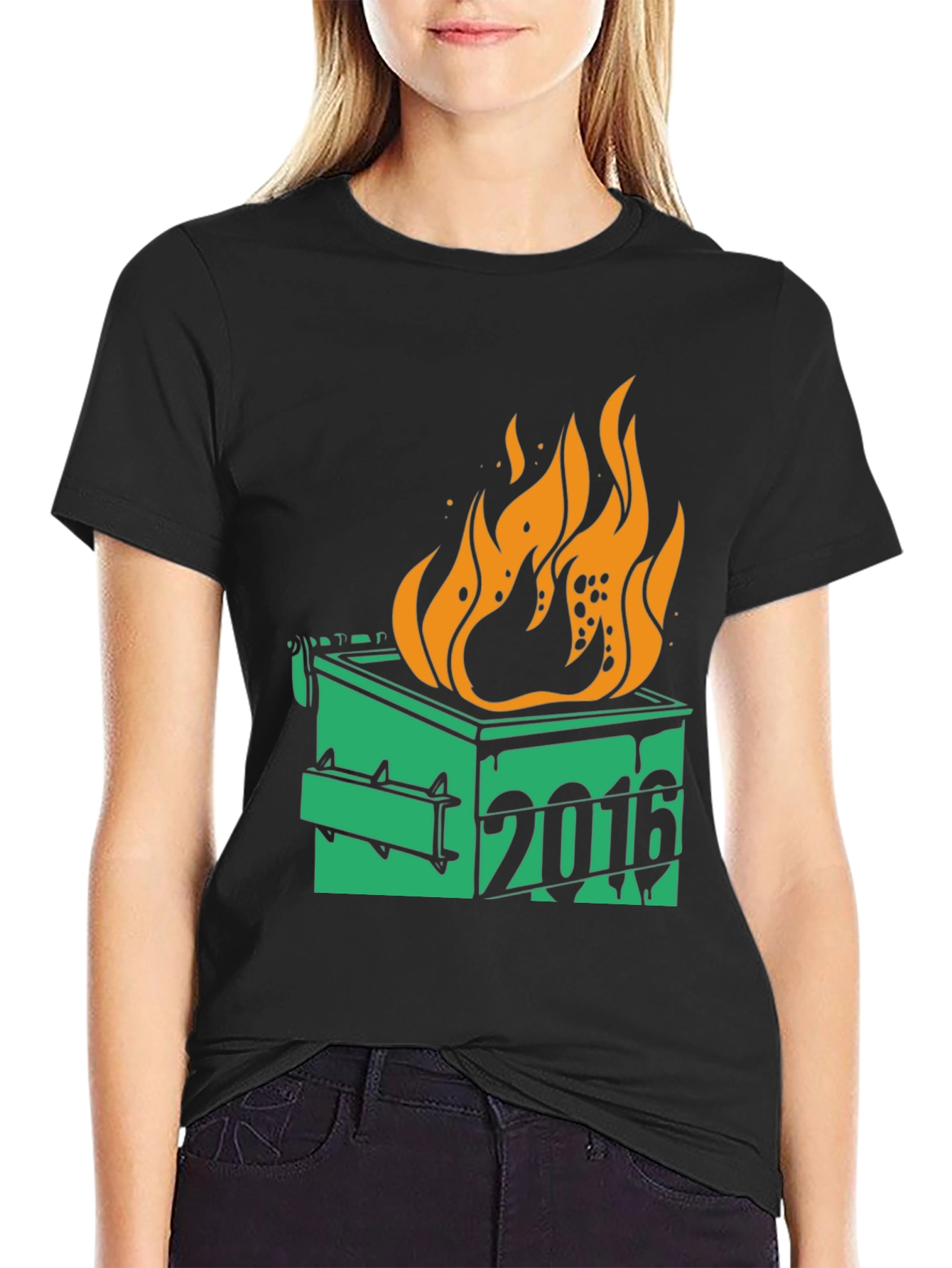 2016 Dumpster Fire Graphic Tee - Black
