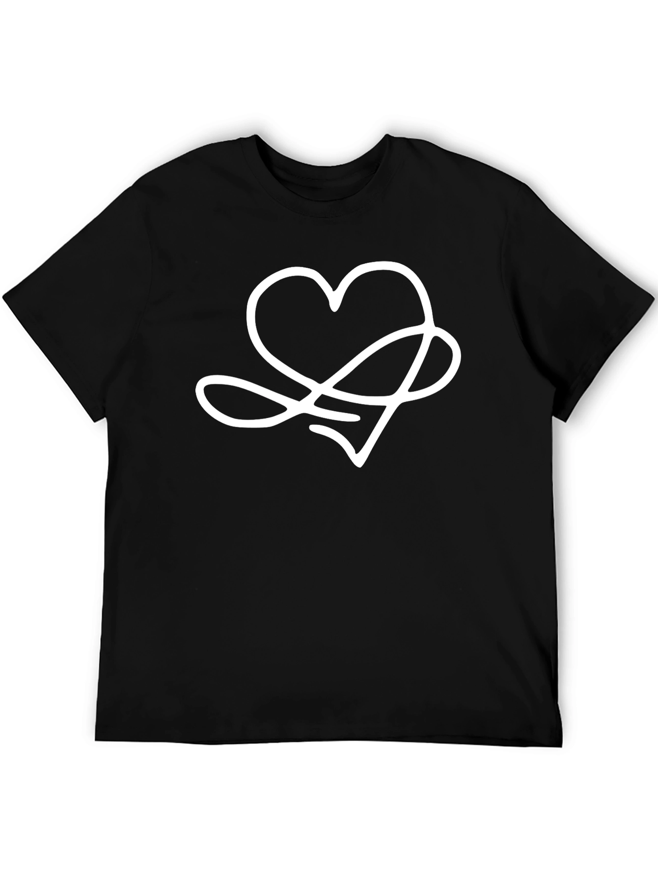 Heart Infinity Symbol Black T-Shirt
