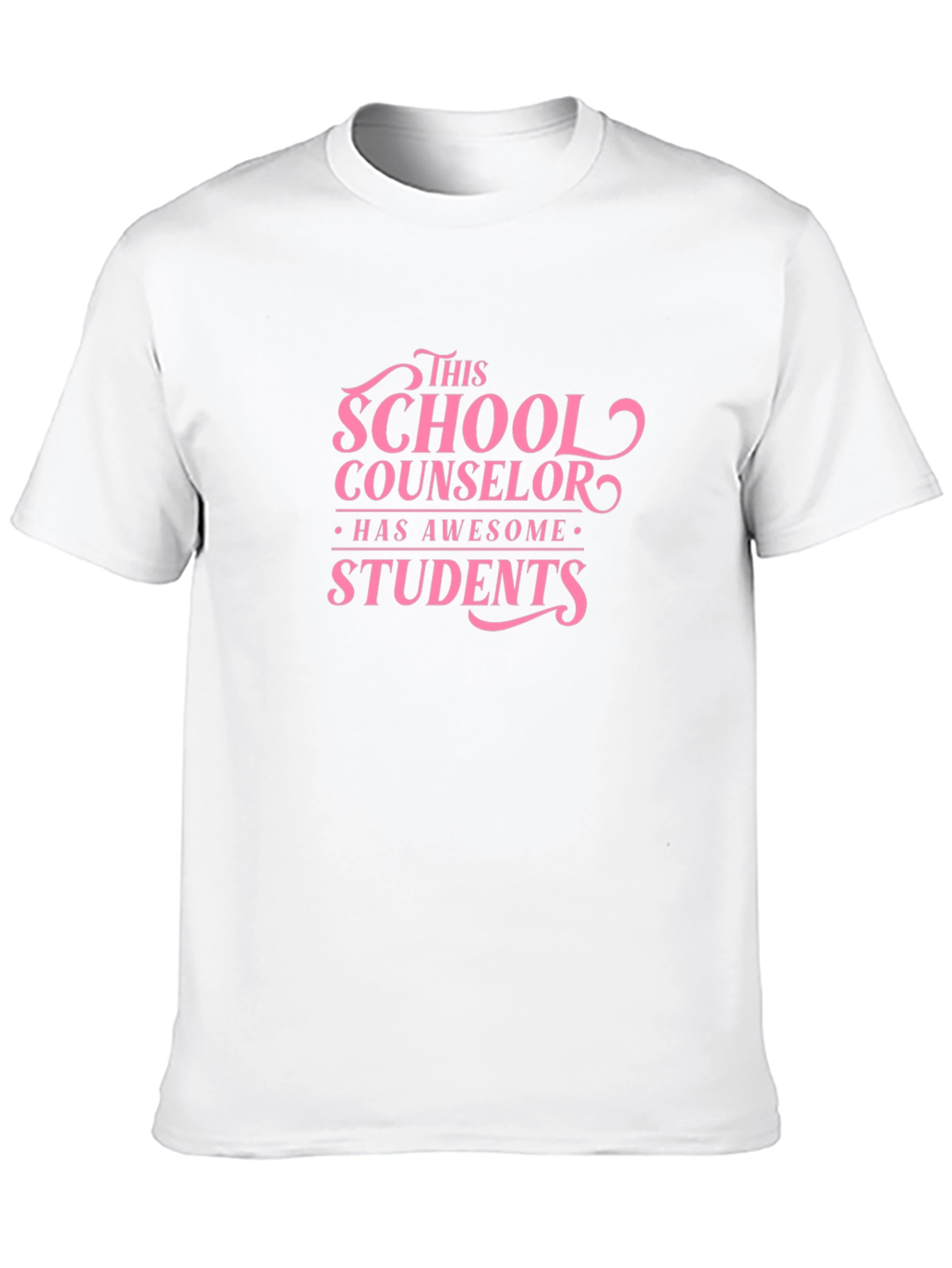 Awesome School Counselor T-Shirt - Pink Design