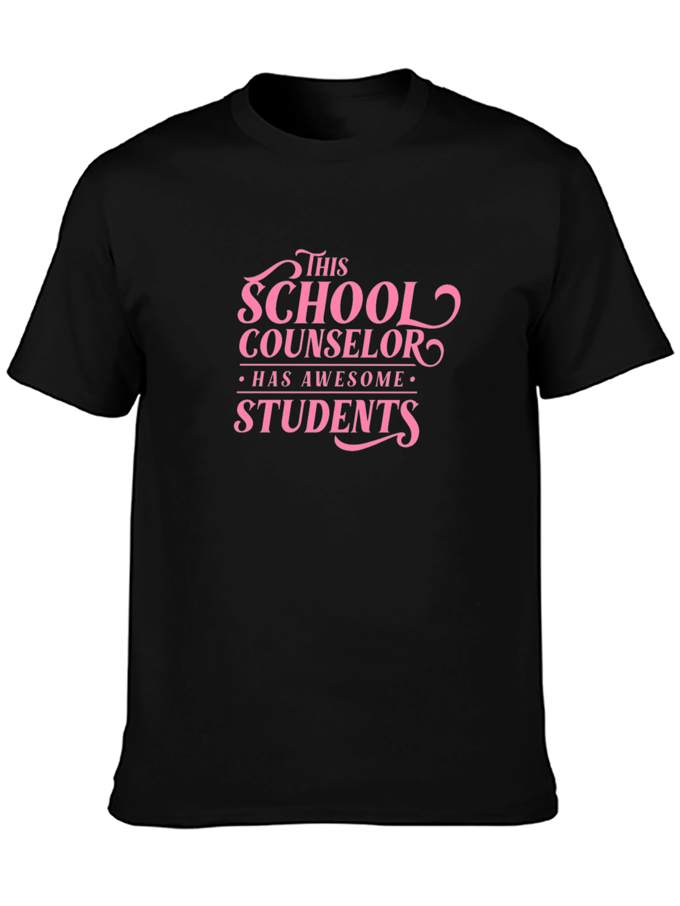 Awesome School Counselor T-Shirt - Pink Design