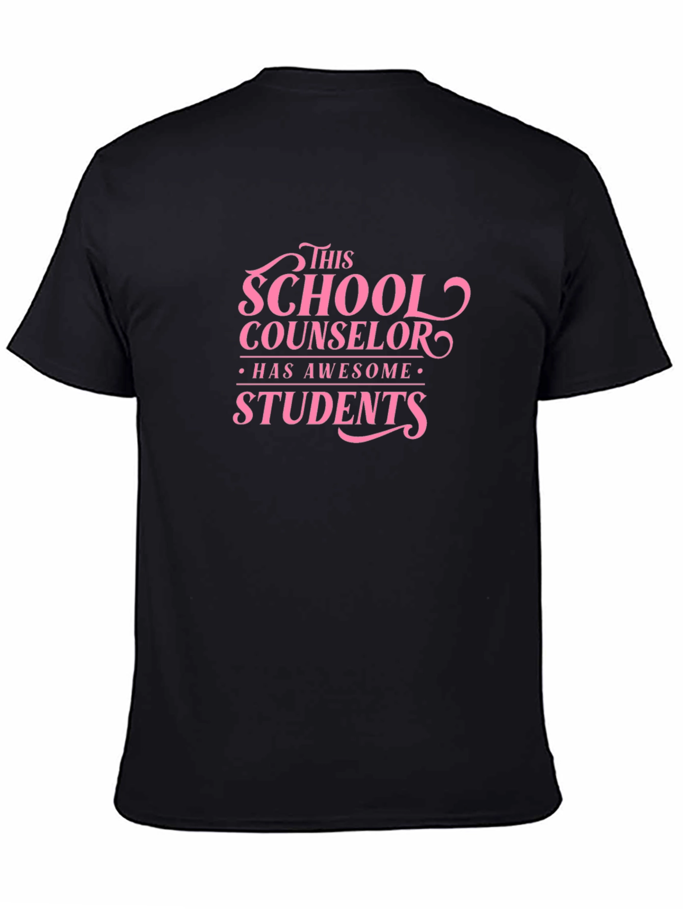 Awesome School Counselor T-Shirt - Pink Design