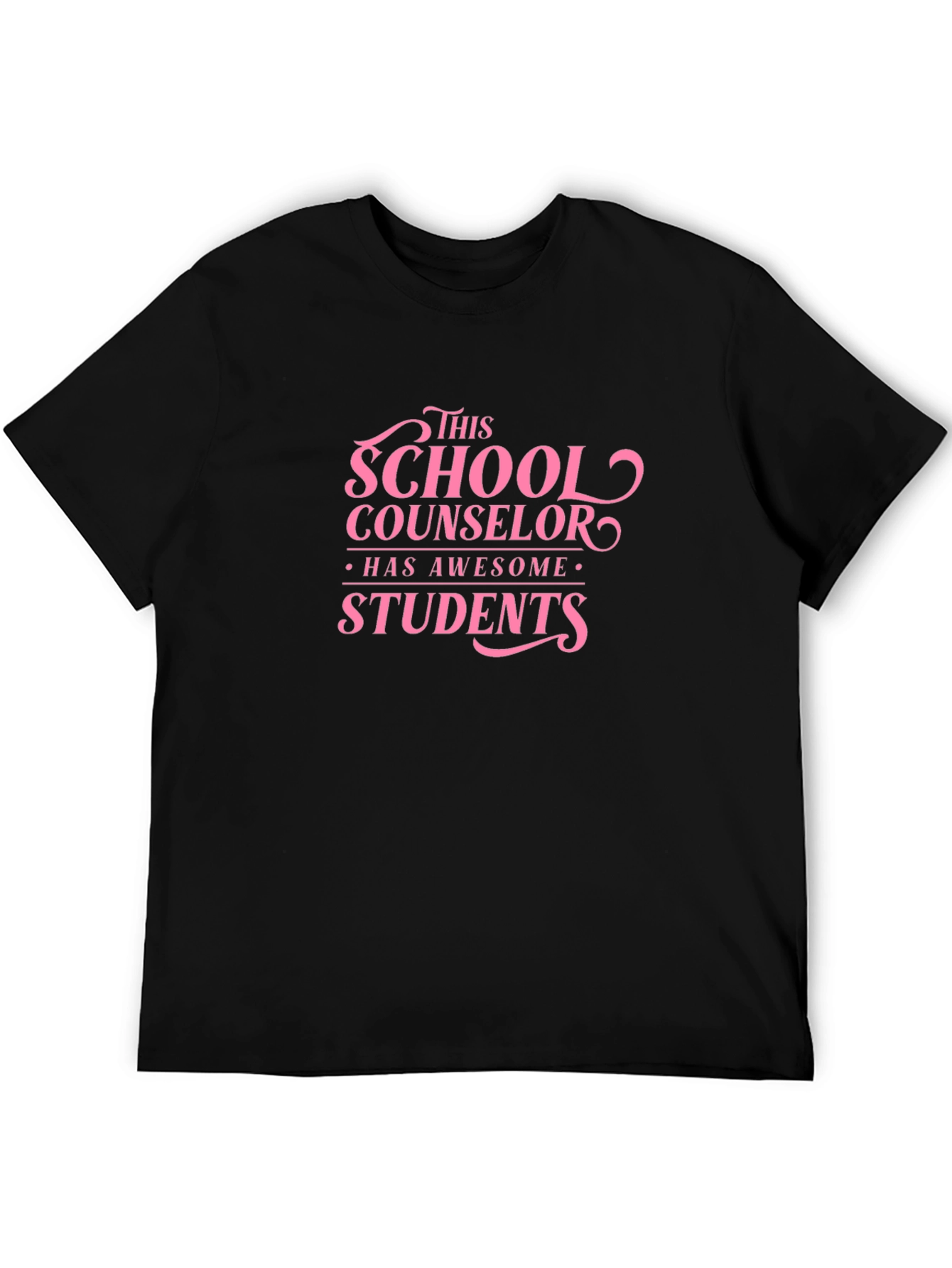 Awesome School Counselor T-Shirt - Pink Design