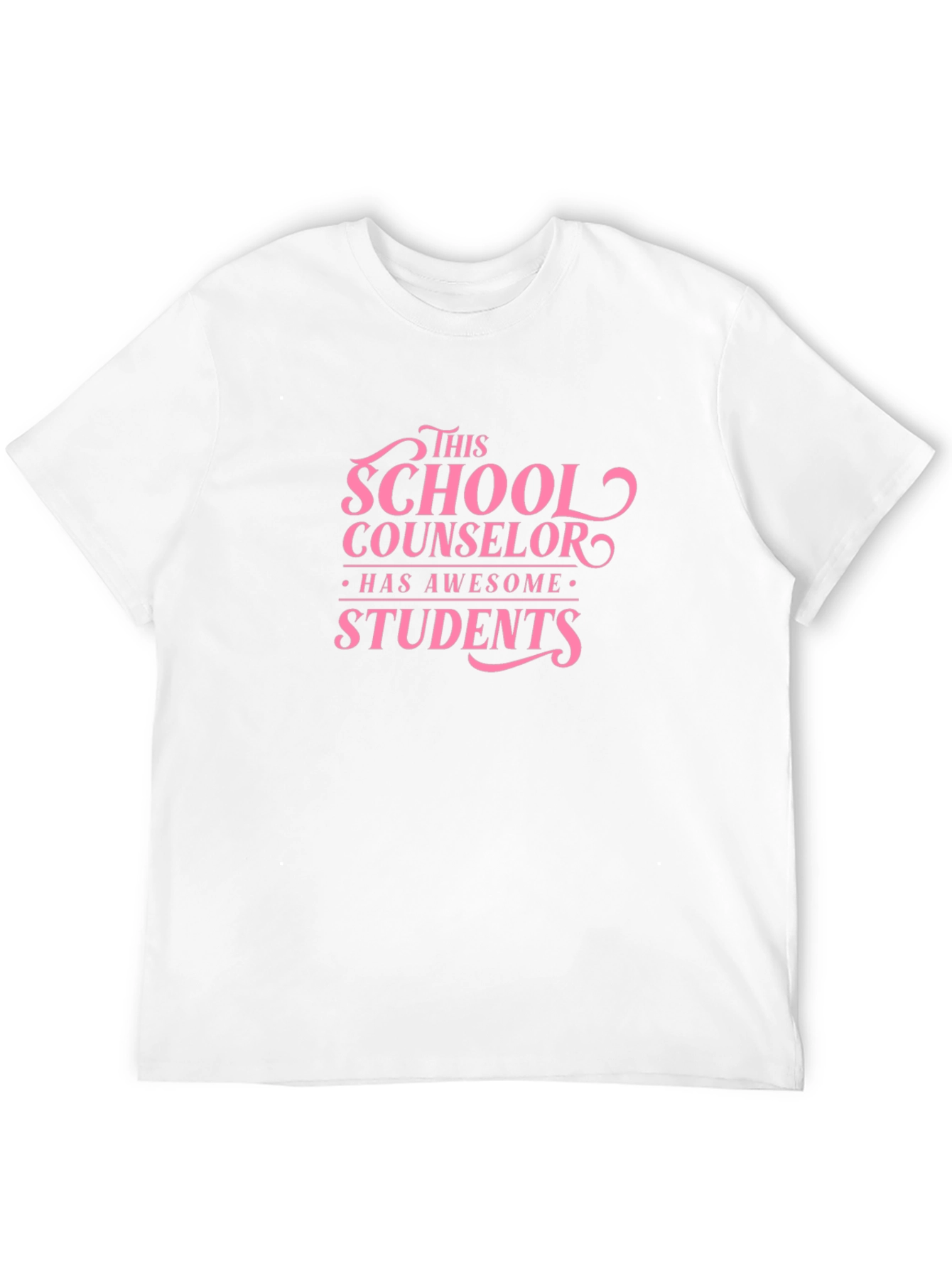 Awesome School Counselor T-Shirt - Pink Design