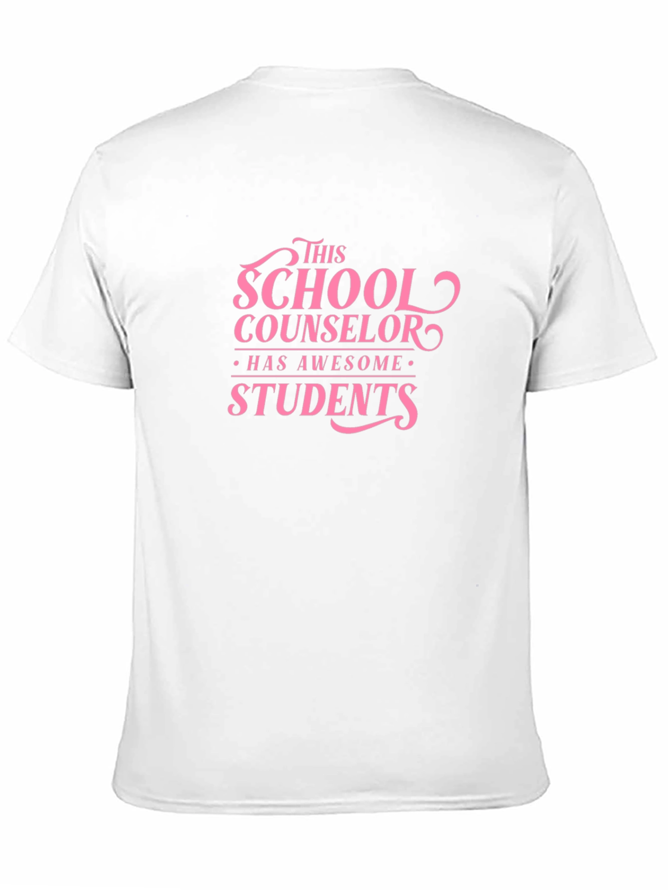 Awesome School Counselor T-Shirt - Pink Design