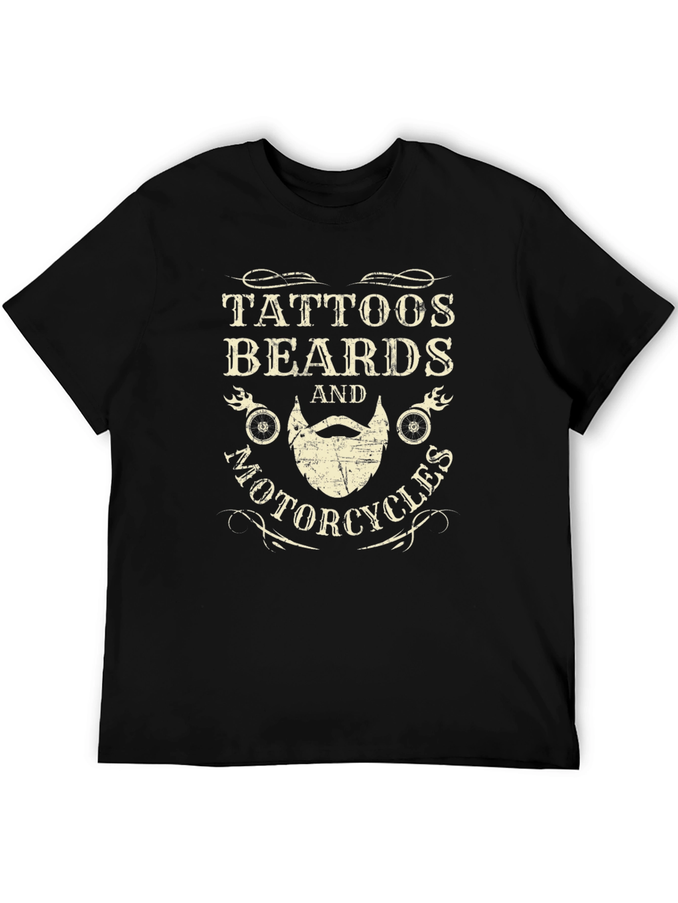 Tattoos Beards & Motorcycles Graphic T-Shirt