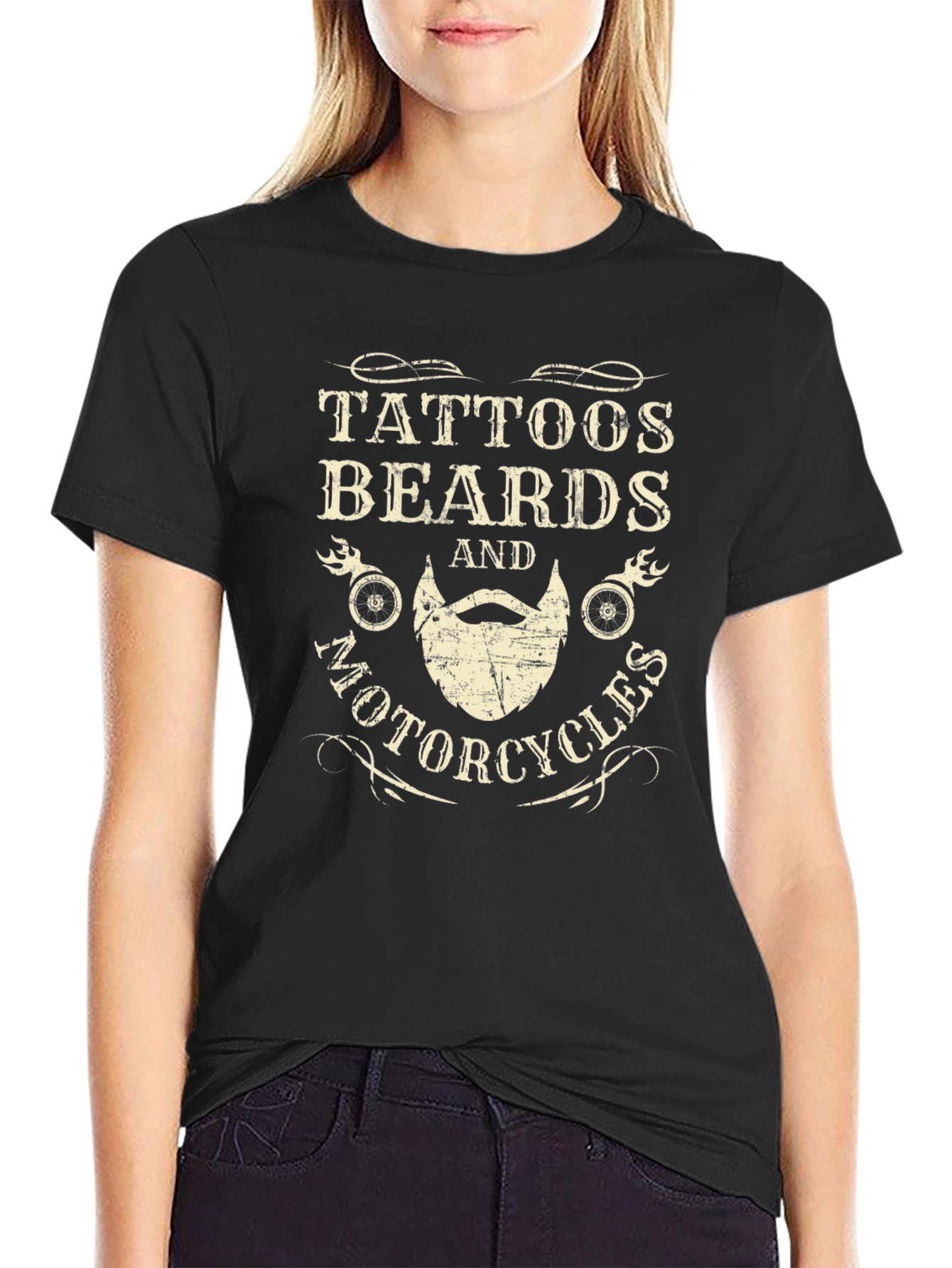 Tattoos Beards & Motorcycles Graphic T-Shirt