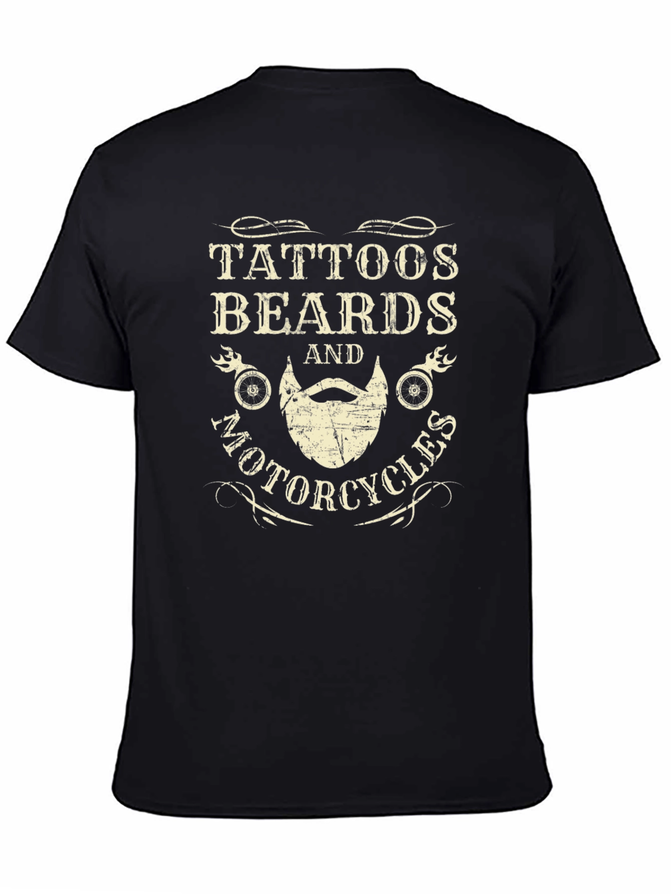 Tattoos Beards & Motorcycles Graphic T-Shirt