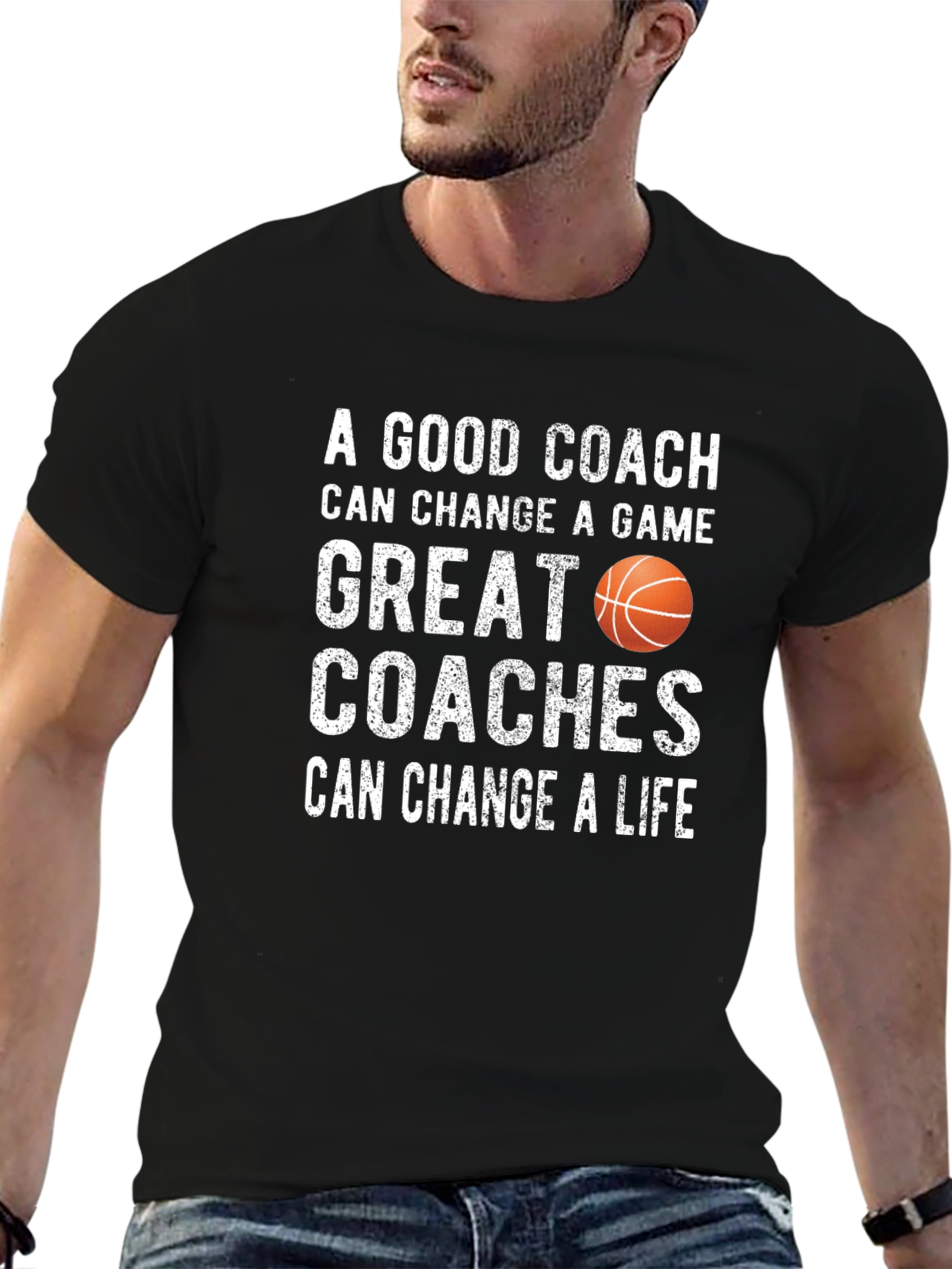 Basketball Coach Graphic T-Shirt - Change a Life