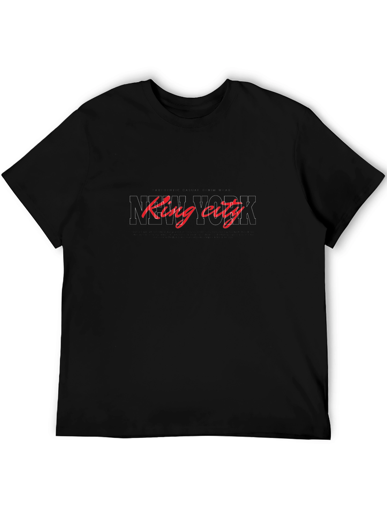 King City New York Black T-Shirt