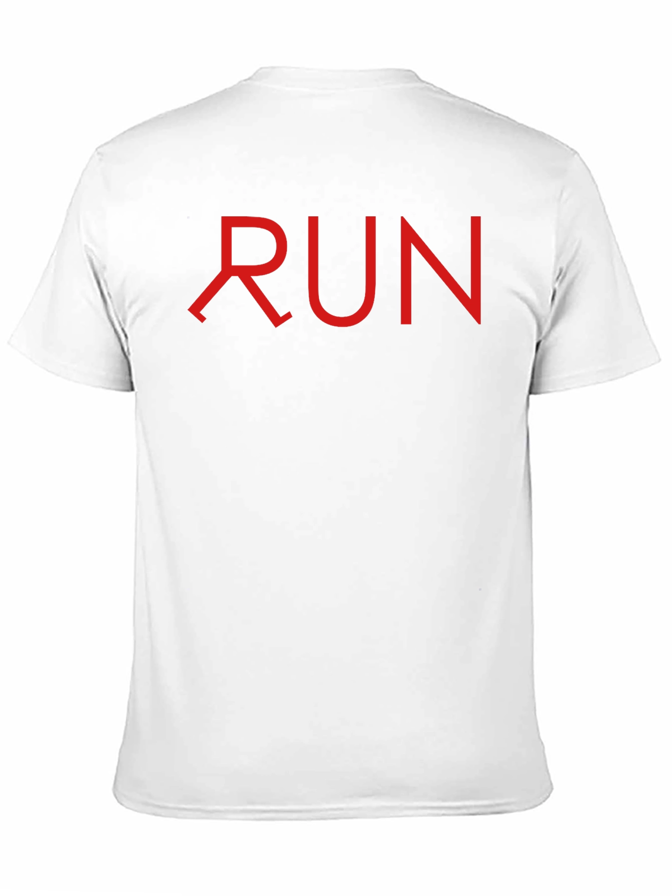 Mens Black RUN Graphic Tee - Athletic Style