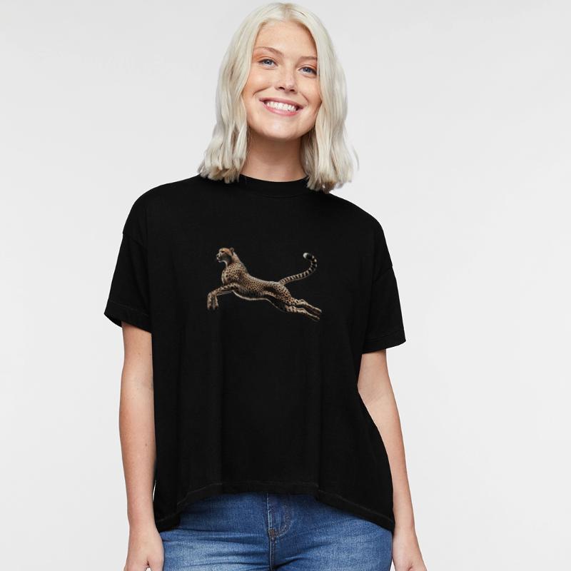 Realistic Cheetah in Mid-Leap