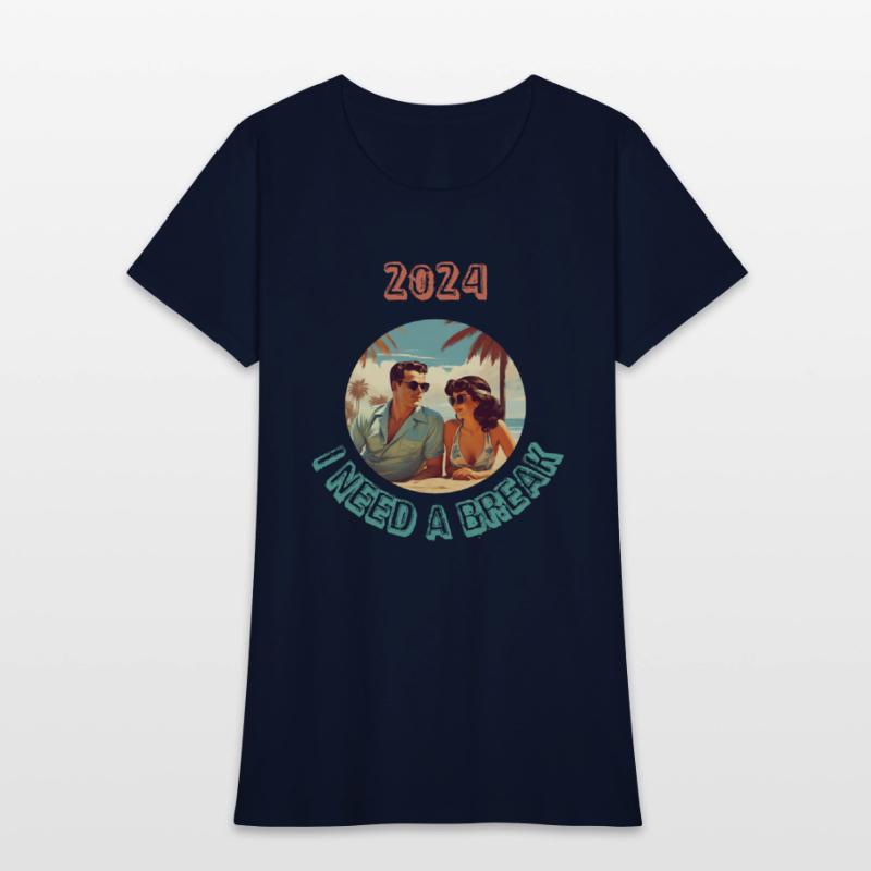 Retro - I need a break - couple on the beach