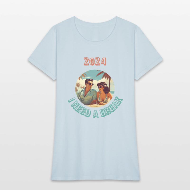 Retro - I need a break - couple on the beach