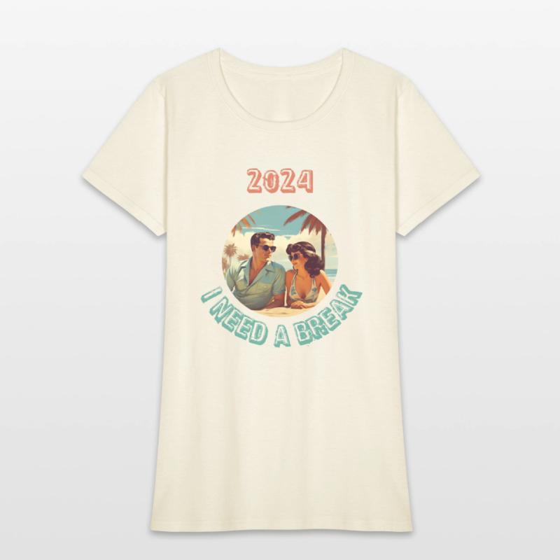 Retro - I need a break - couple on the beach