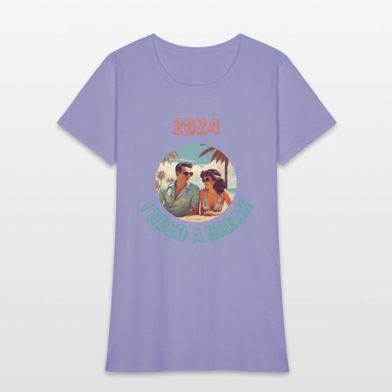 Retro - I need a break - couple on the beach