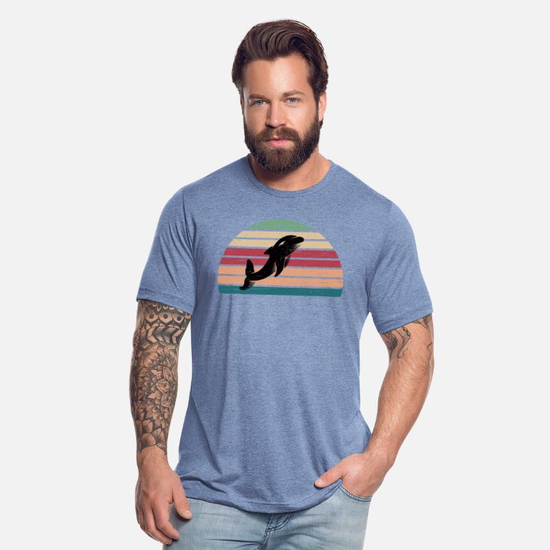 Retro Dolphin Marine Animal Sea Diver