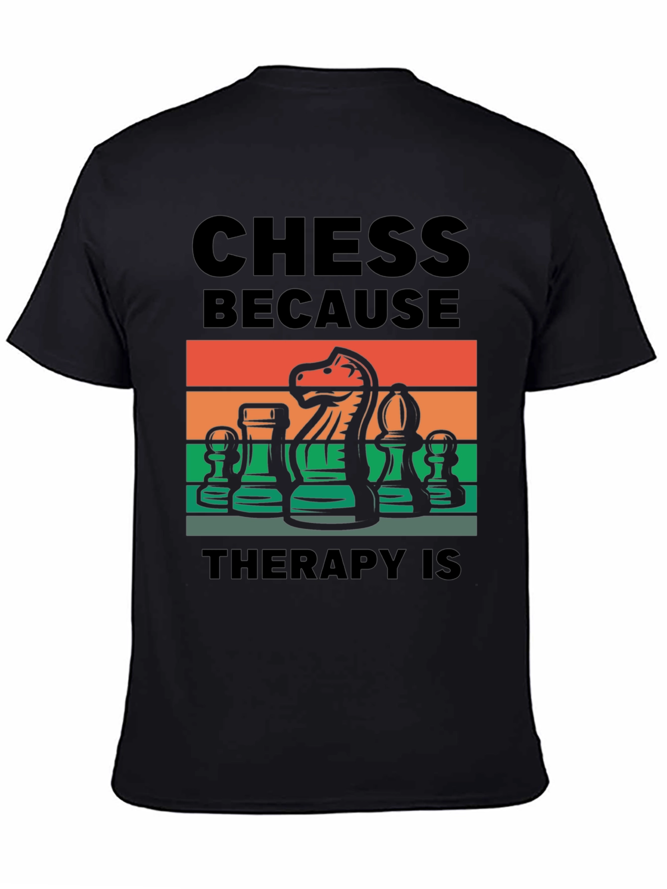 Chess Therapy Graphic Tee - Black