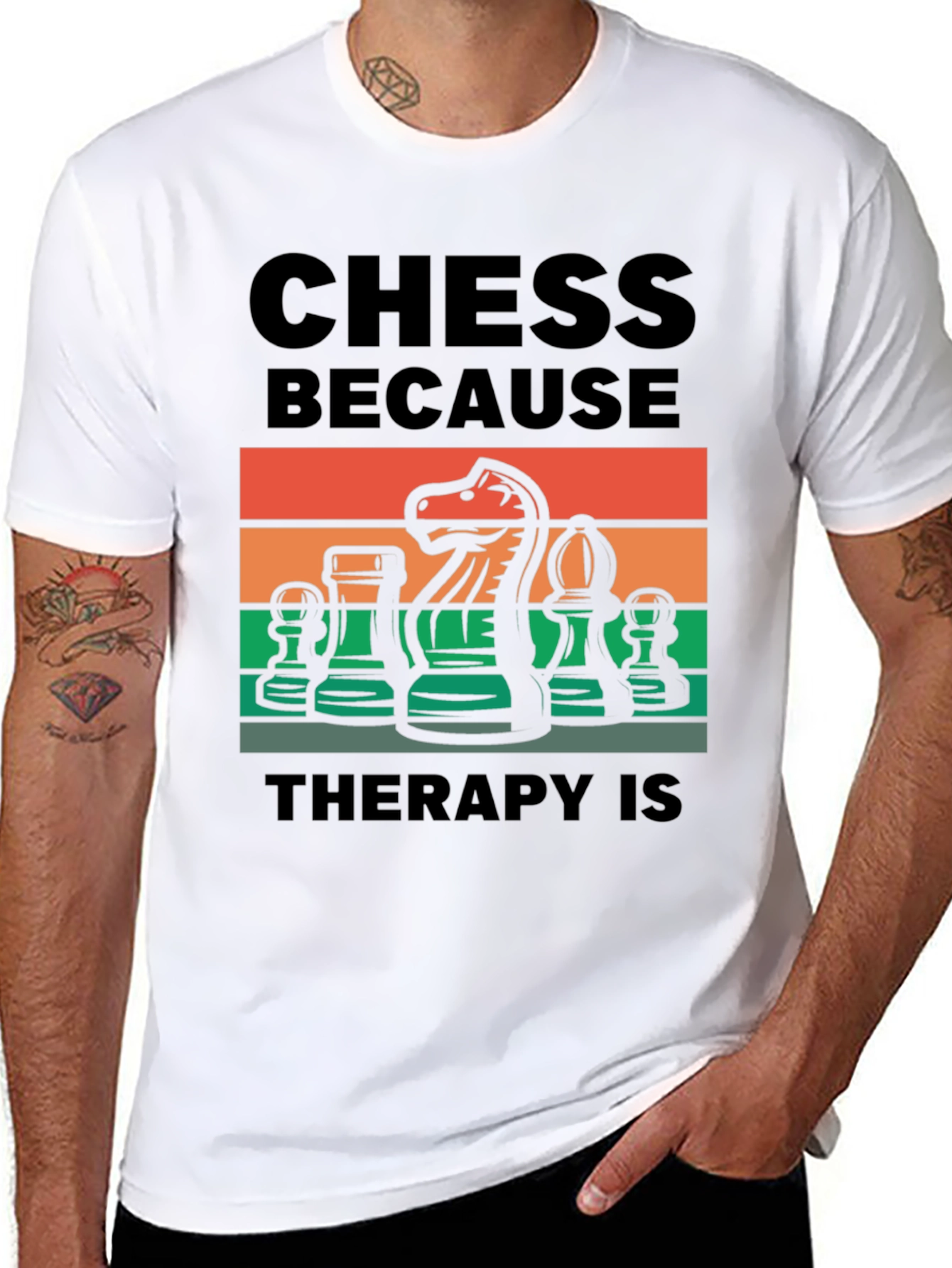 Chess Therapy Graphic Tee - Black