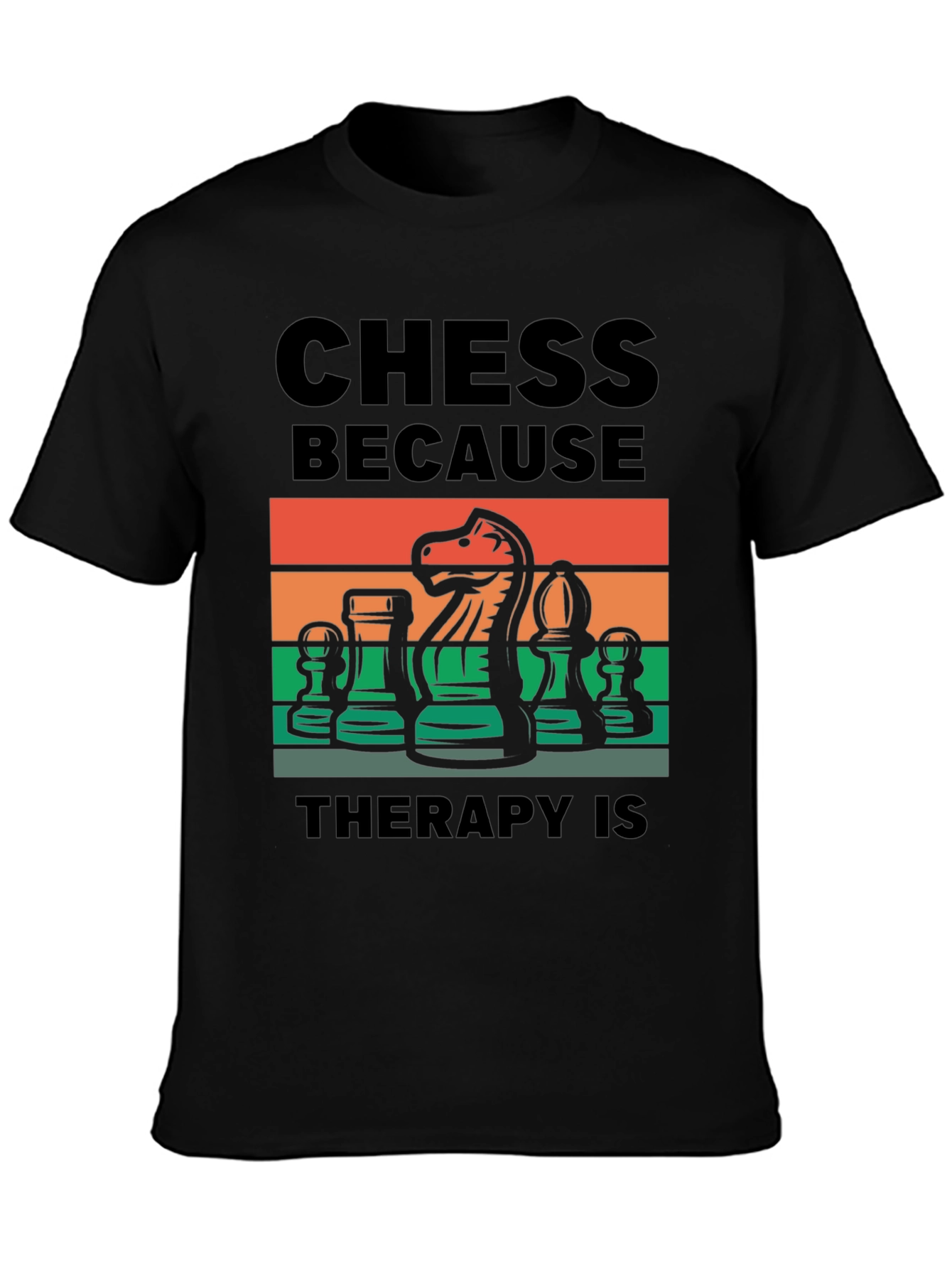 Chess Therapy Graphic Tee - Black