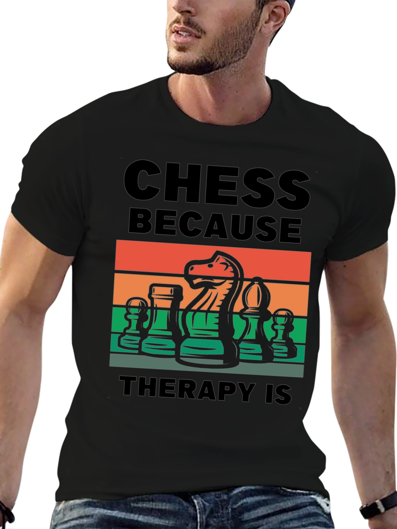 Chess Therapy Graphic Tee - Black