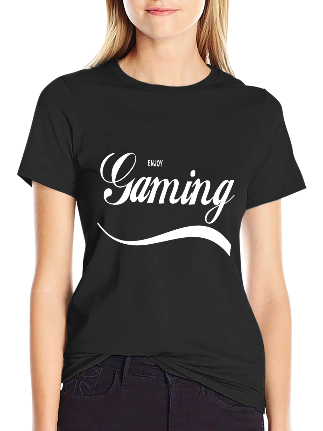 Enjoy Gaming Graphic T-Shirt - Black