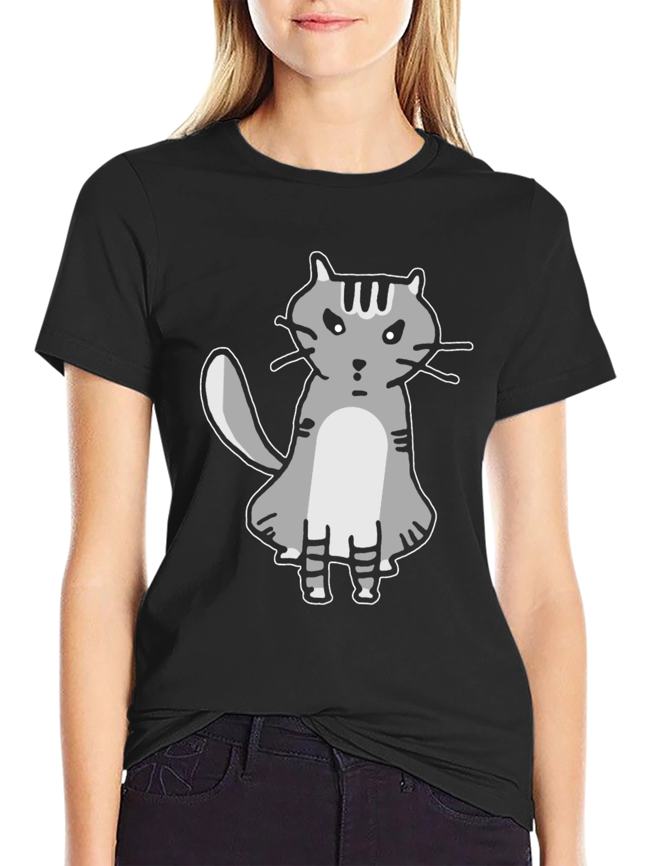 Grumpy Cat Graphic Tee - Unisex Black T-Shirt