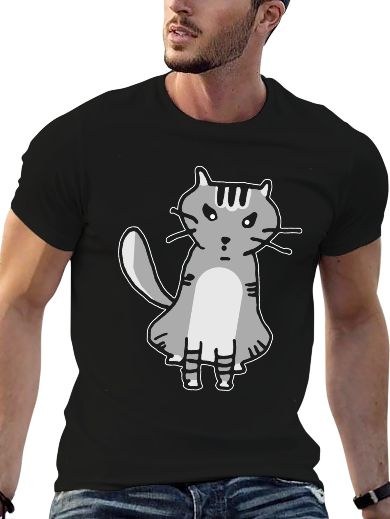 Grumpy Cat Graphic Tee - Unisex Black T-Shirt